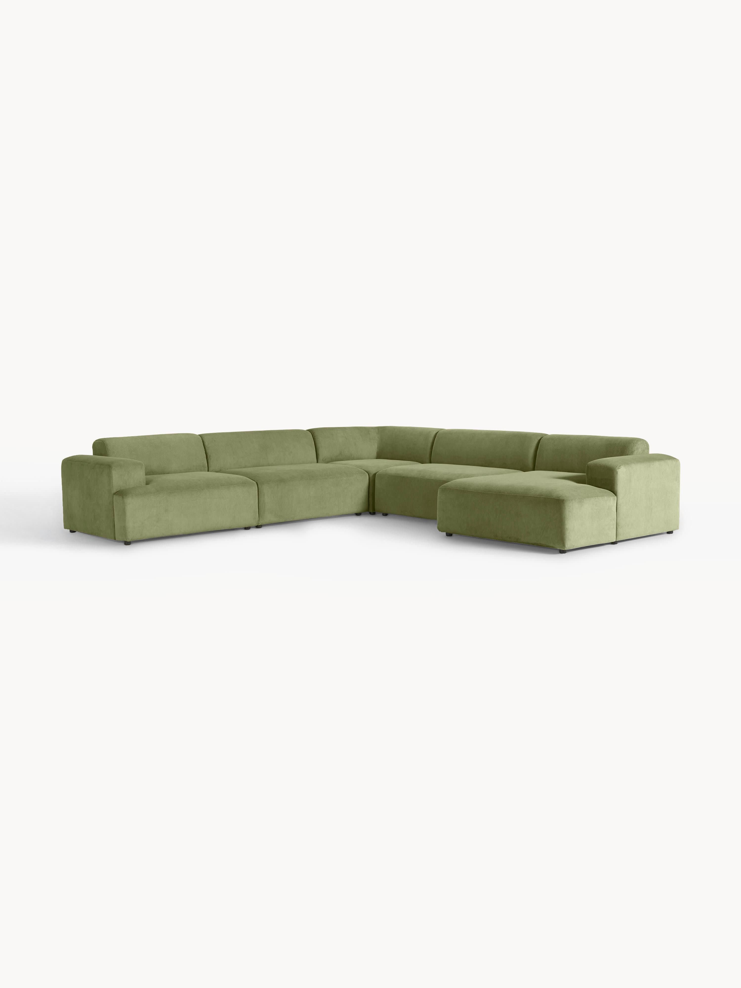 Melva XL Corduroy Corner Sofa