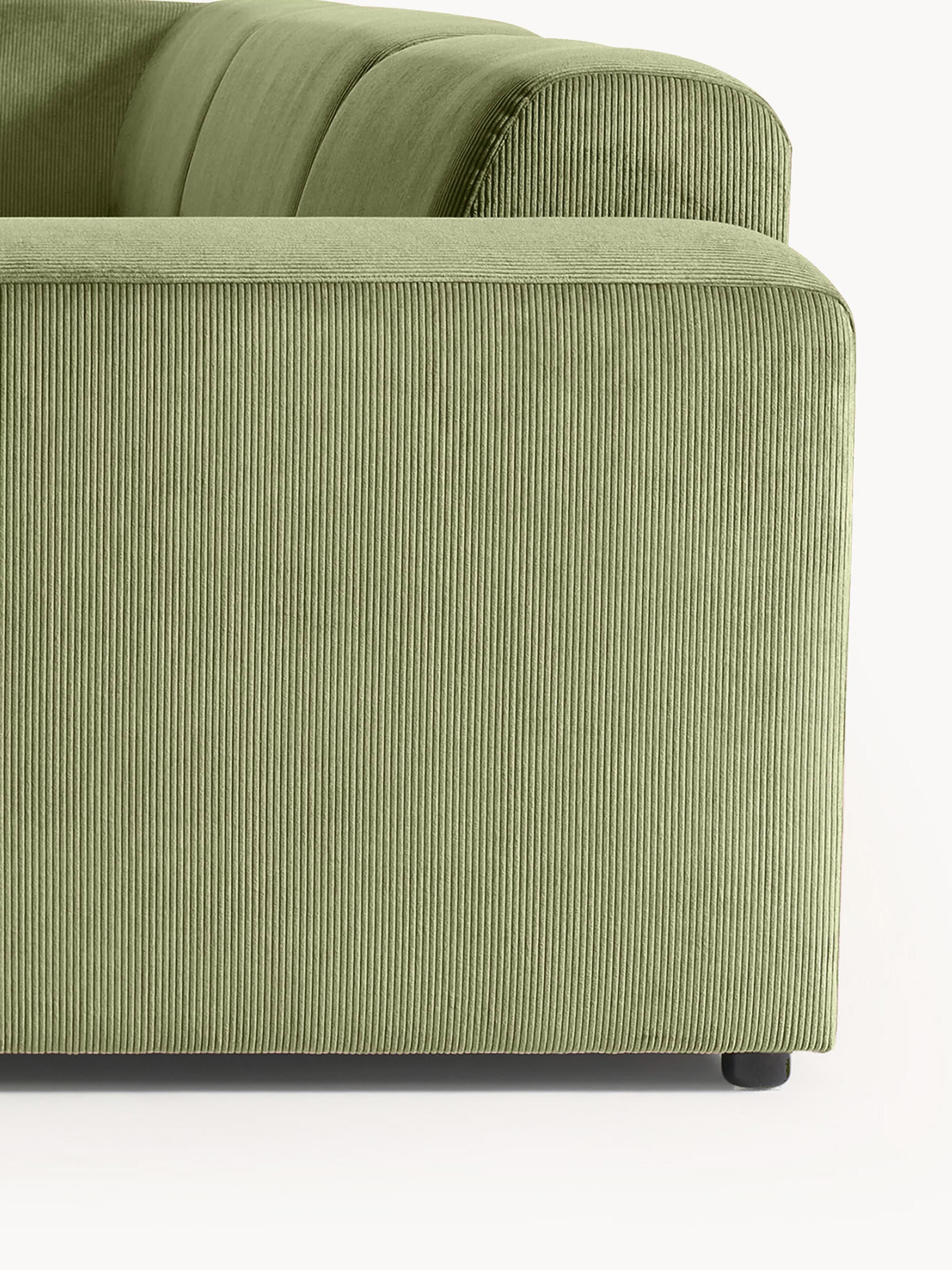 Melva XL Corduroy Corner Sofa