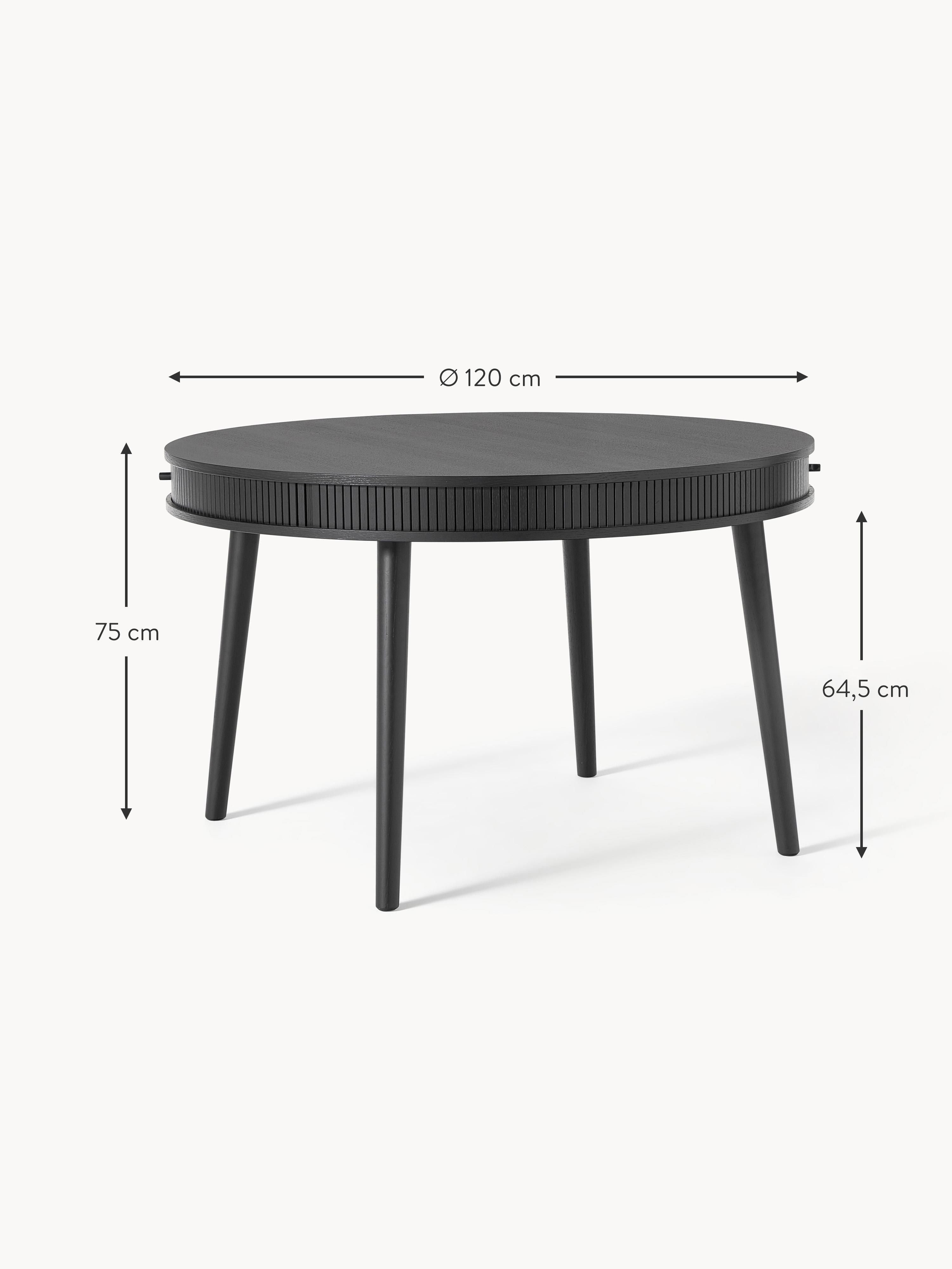 Calary Round Dining Table with Storage Space, in various sizes