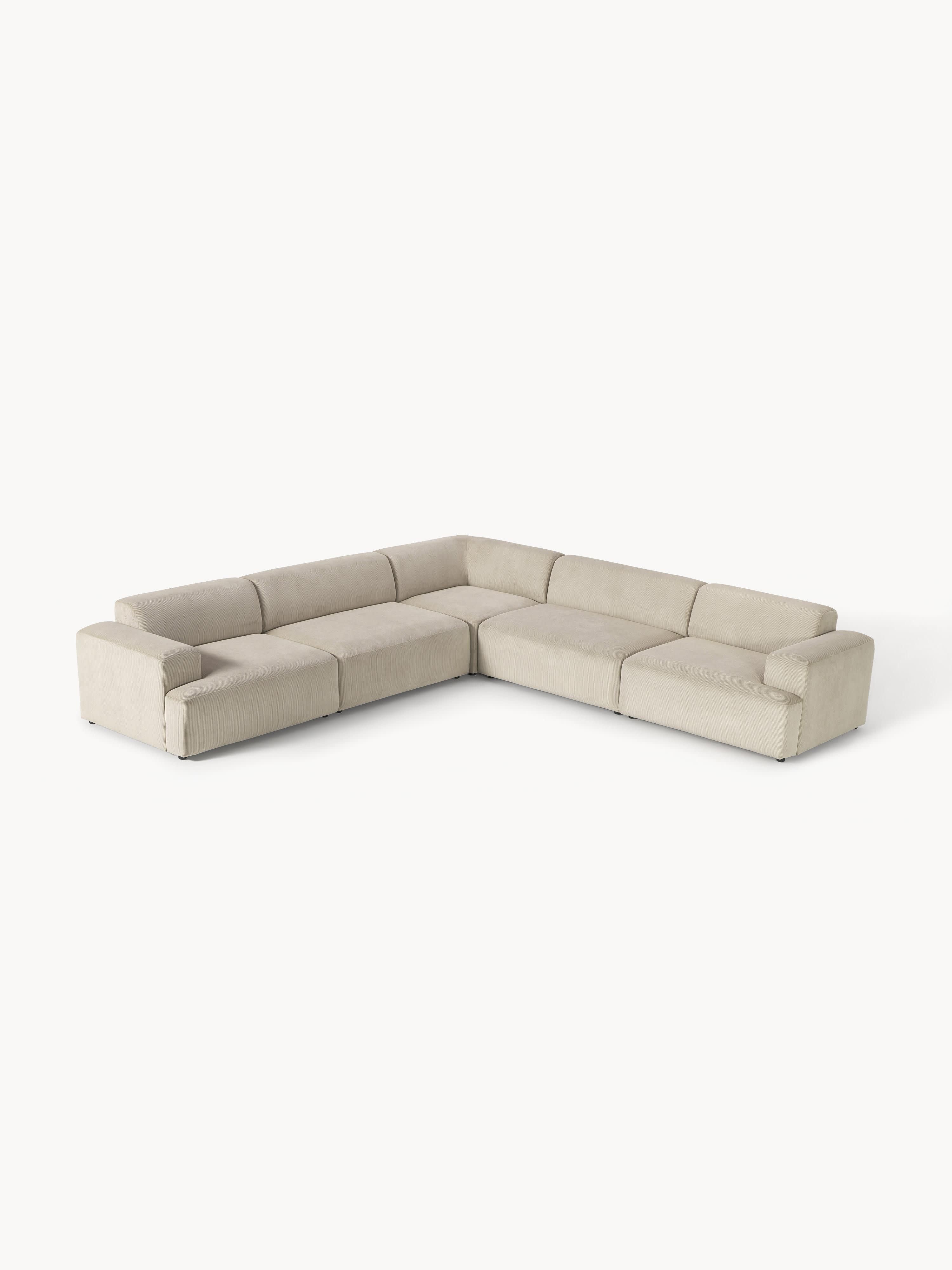 Gallery image 1 - Corduroy Corner Sofa Melva (4-seater)