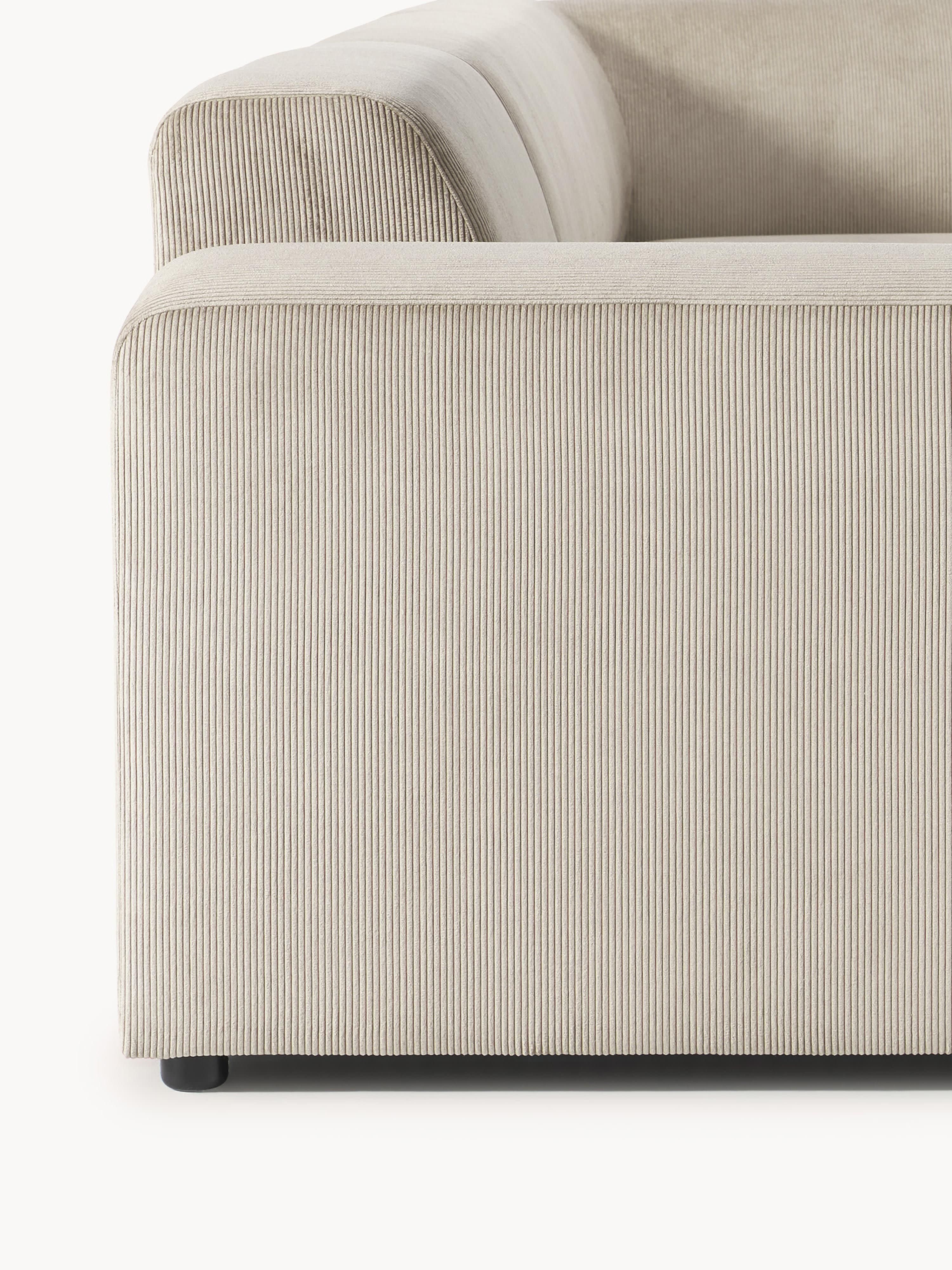 Melva Corduroy Corner Sofa (4-seater)