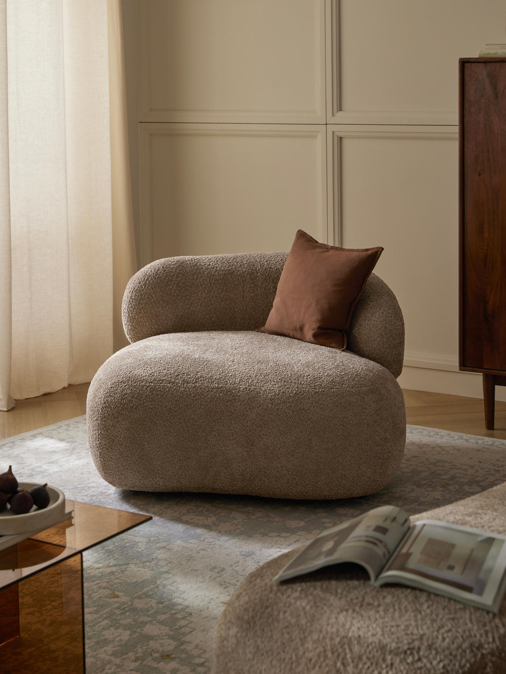 Alba Teddy Bouclé Lounge Chair