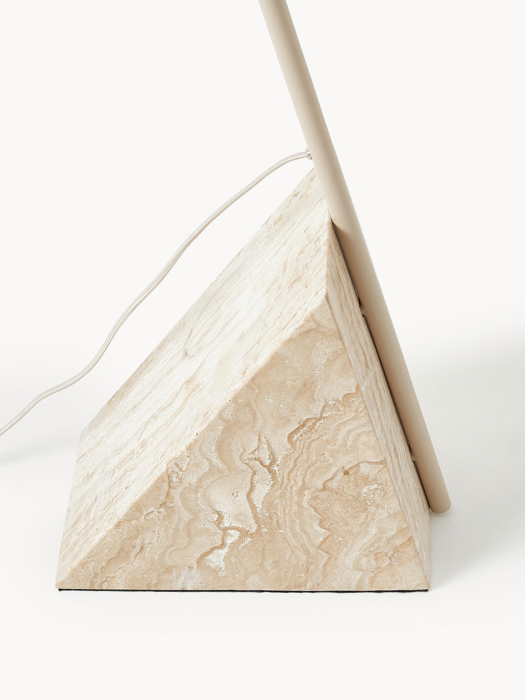 Reyna Large Reading Lamp with Travertine Base
