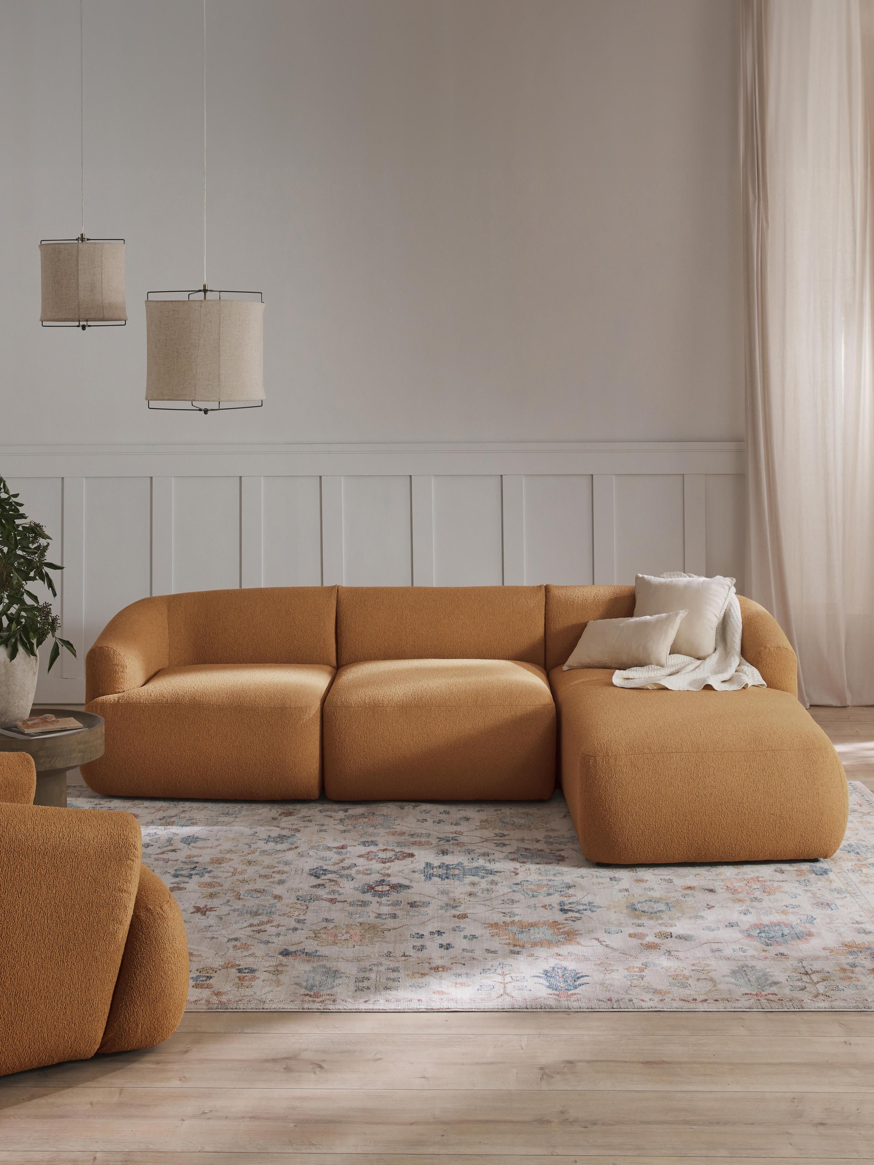 Sofia Modular Bouclé Corner Sofa (4-seater)