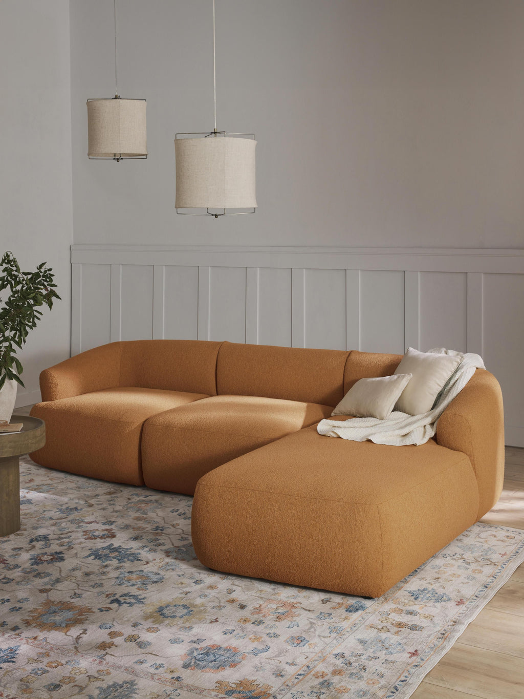 Sofia Modular Bouclé Corner Sofa (4-seater)