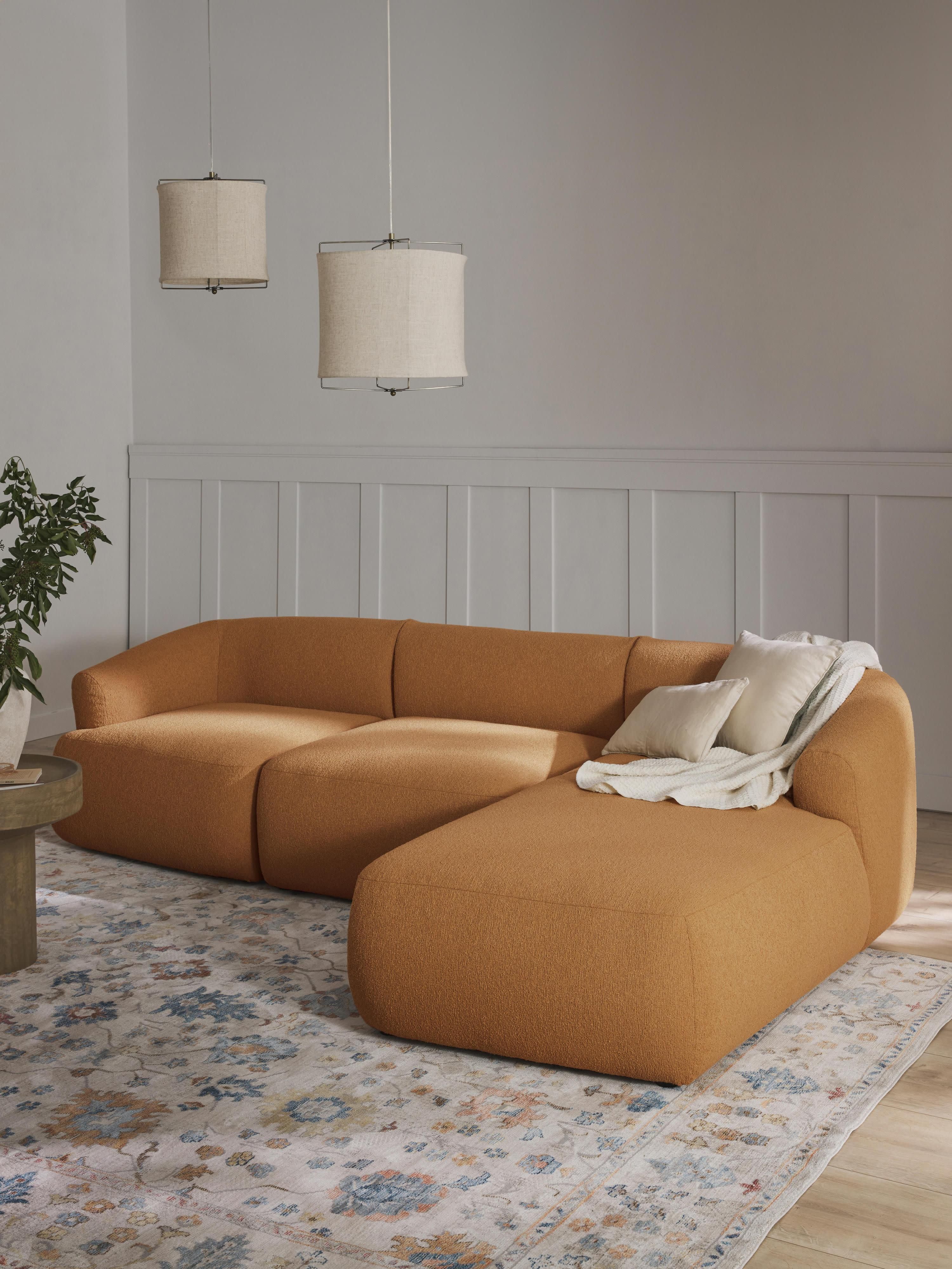 Sofia Modular Bouclé Corner Sofa (4-seater)