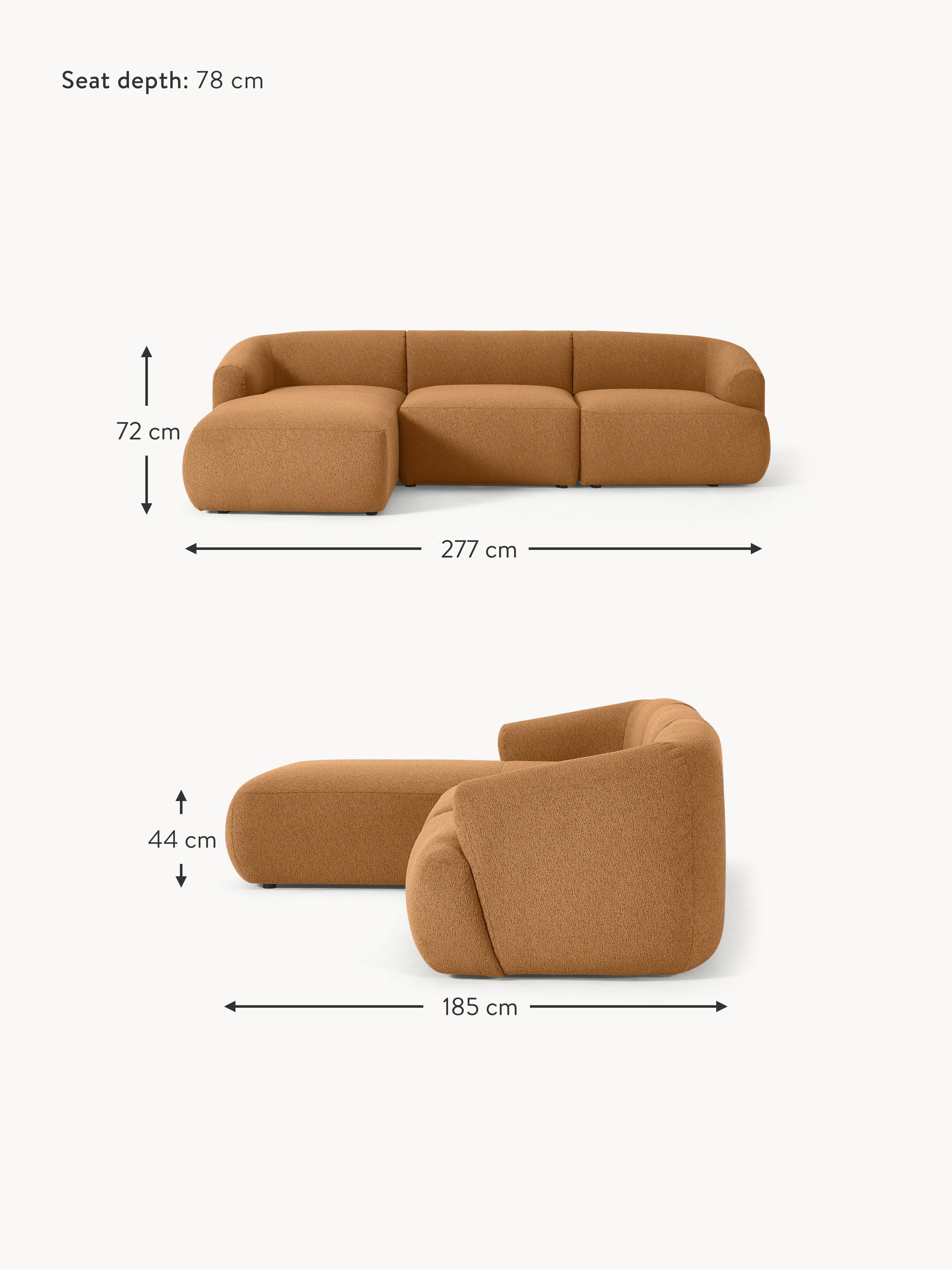 Sofia Modular Bouclé Corner Sofa (4-seater)