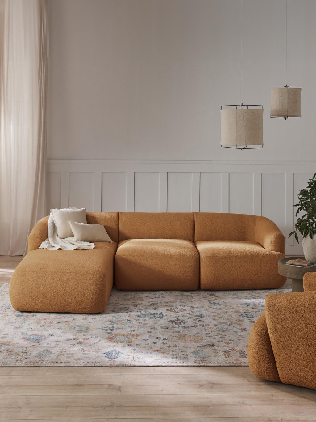 Sofia Modular Bouclé Corner Sofa (4-seater)