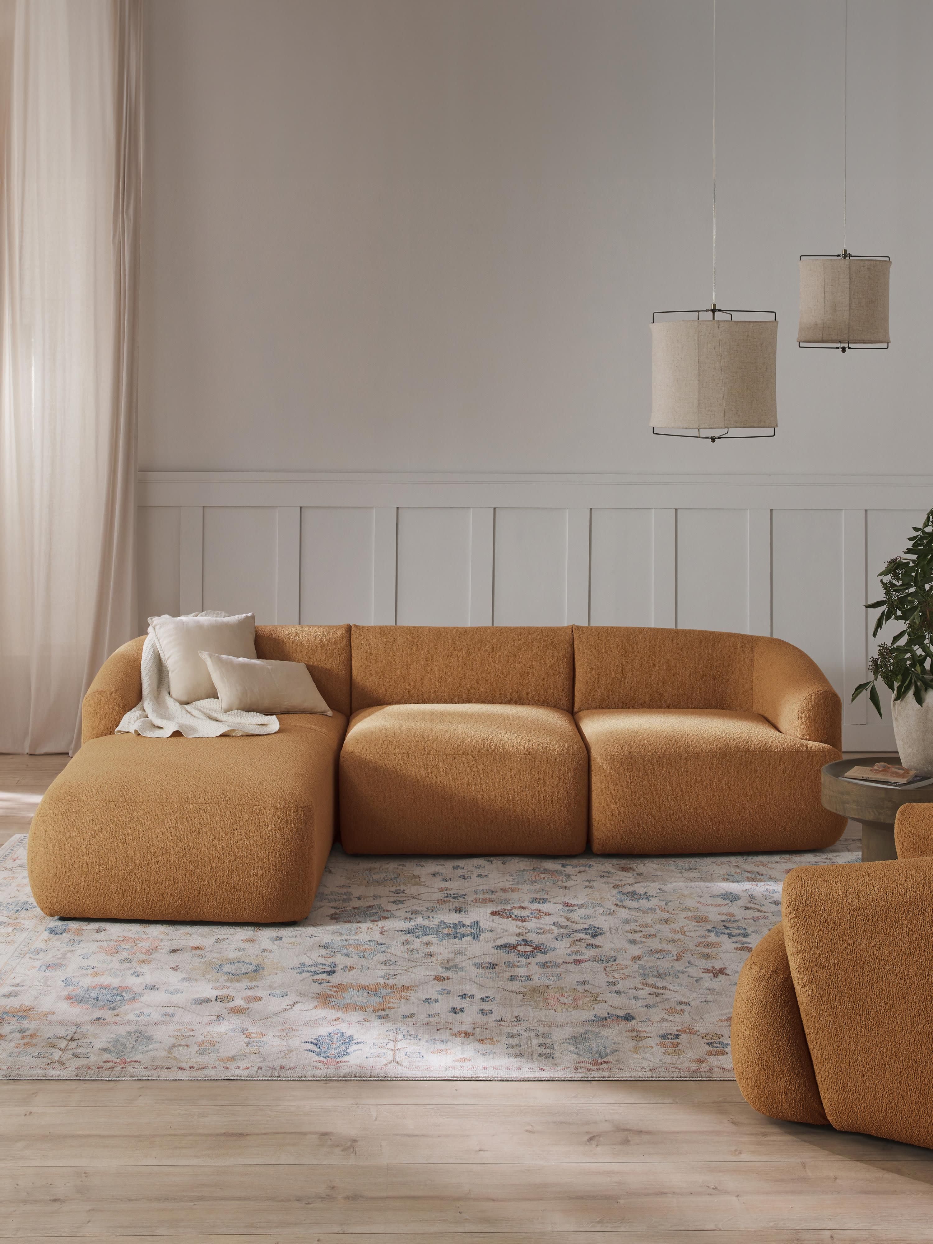 Sofia Modular Bouclé Corner Sofa (4-seater)