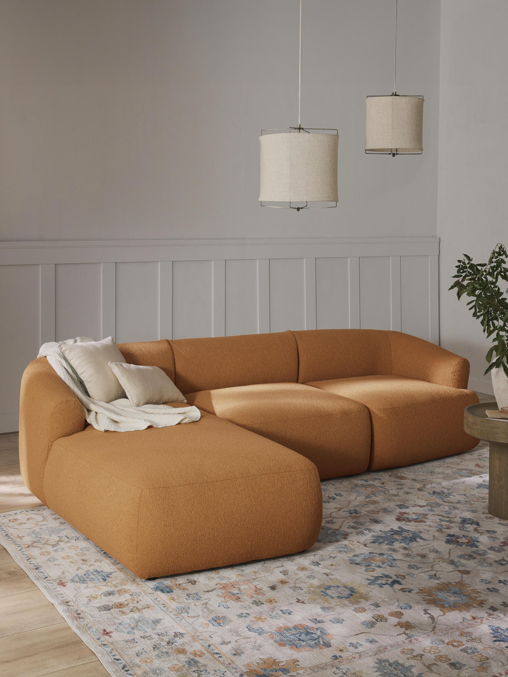 Sofia Modular Bouclé Corner Sofa (4-seater)