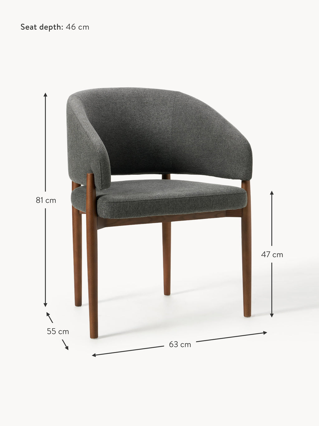 Nemo Dining Chair with Armrests