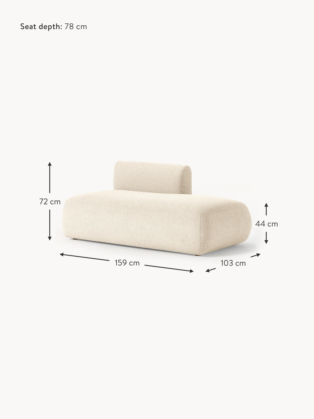 Sofia Bouclé Chaise Module