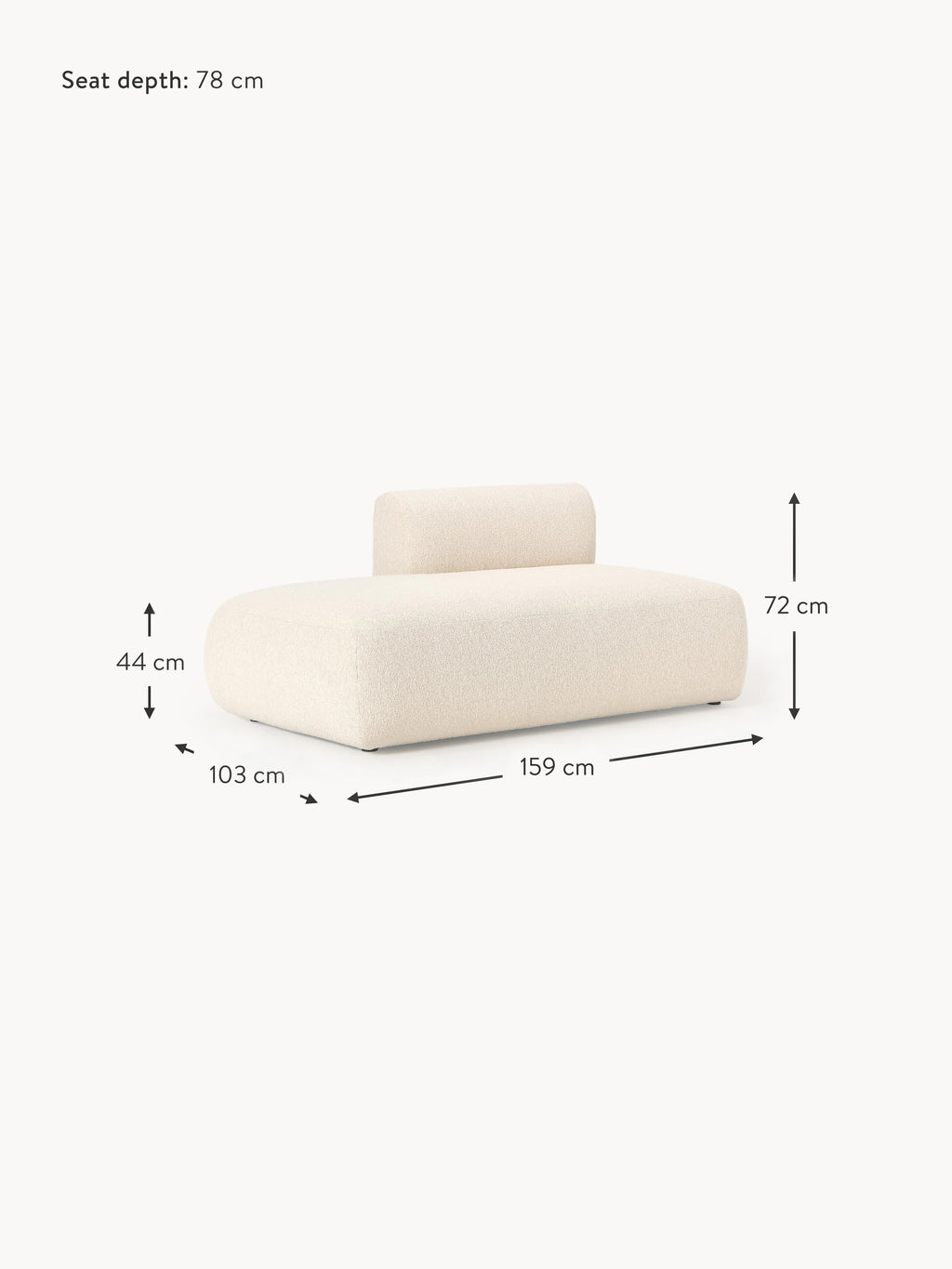 Sofia Bouclé Chaise Module