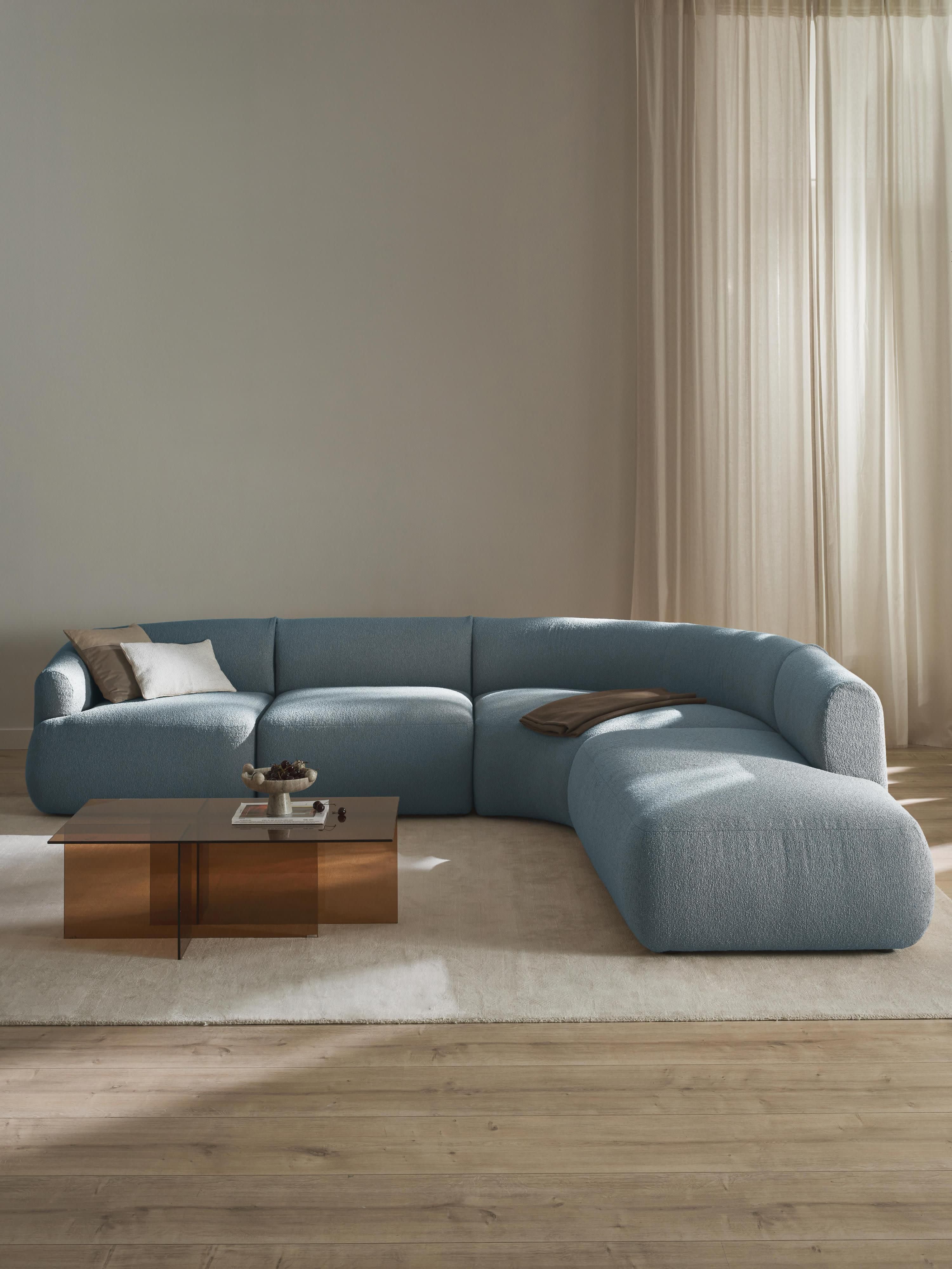 Sofia Modular Bouclé Corner Sofa (4-seater)