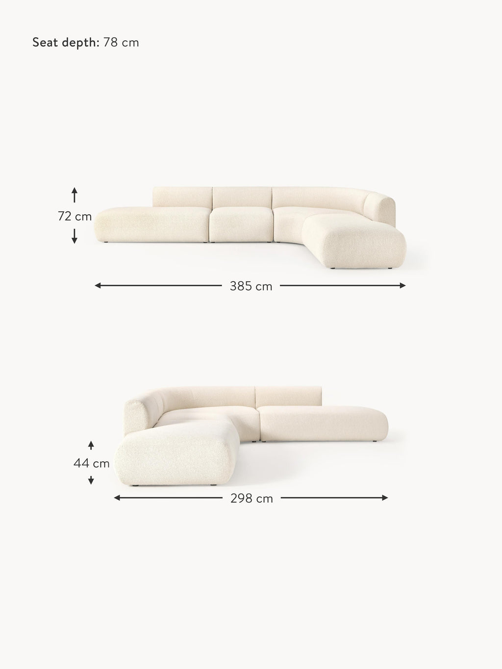 Sofia XL Modular Bouclé Corner Sofa