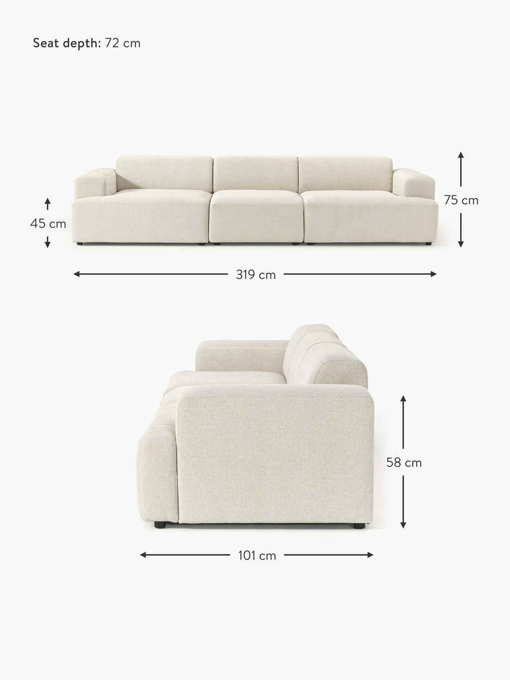 Melva Sofa (4-seater)