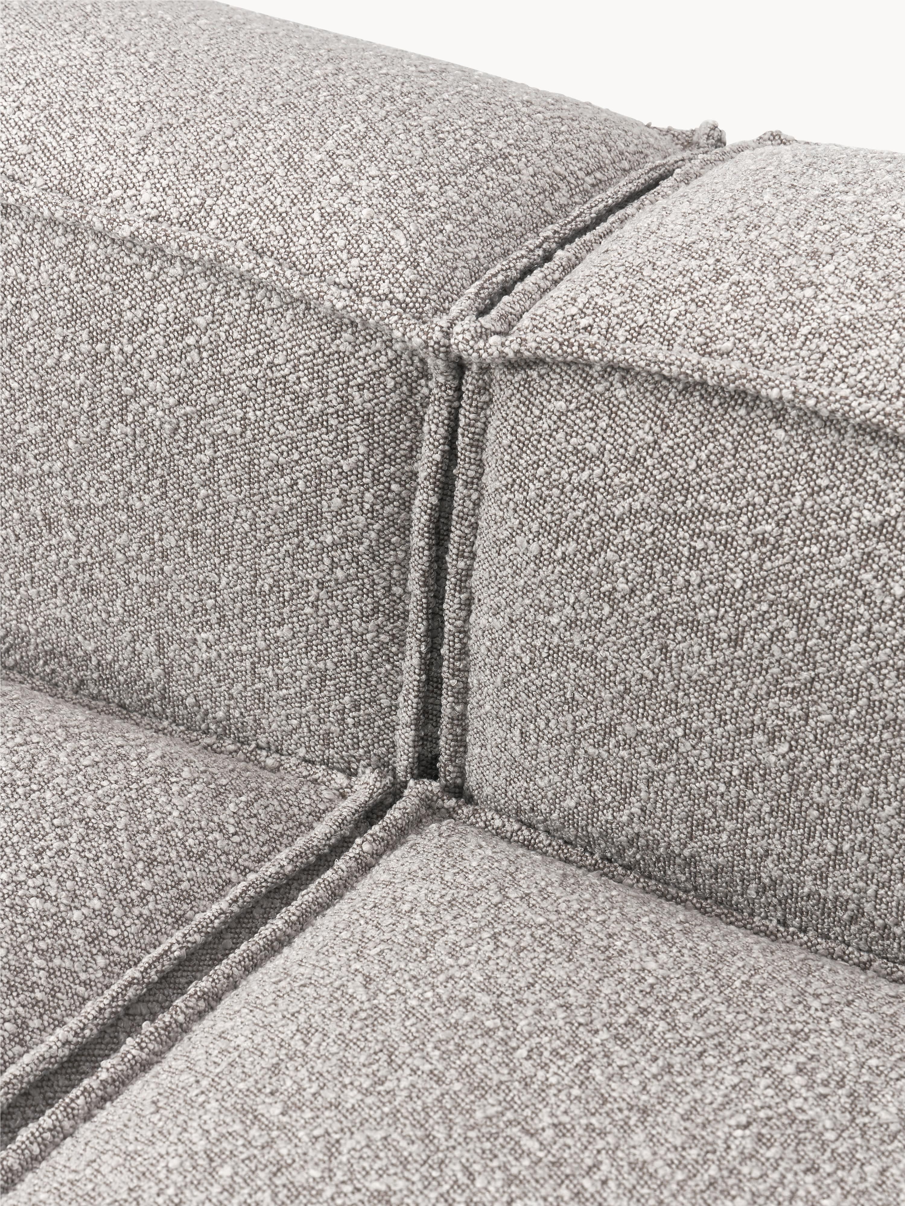 Lennon Bouclé Modular Sofa (4-seater) with Ottoman (left/right)
