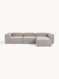 Gallery image 1 - Bouclé Modular Sofa Lennon (4-seater) with Ottoman (left/right)