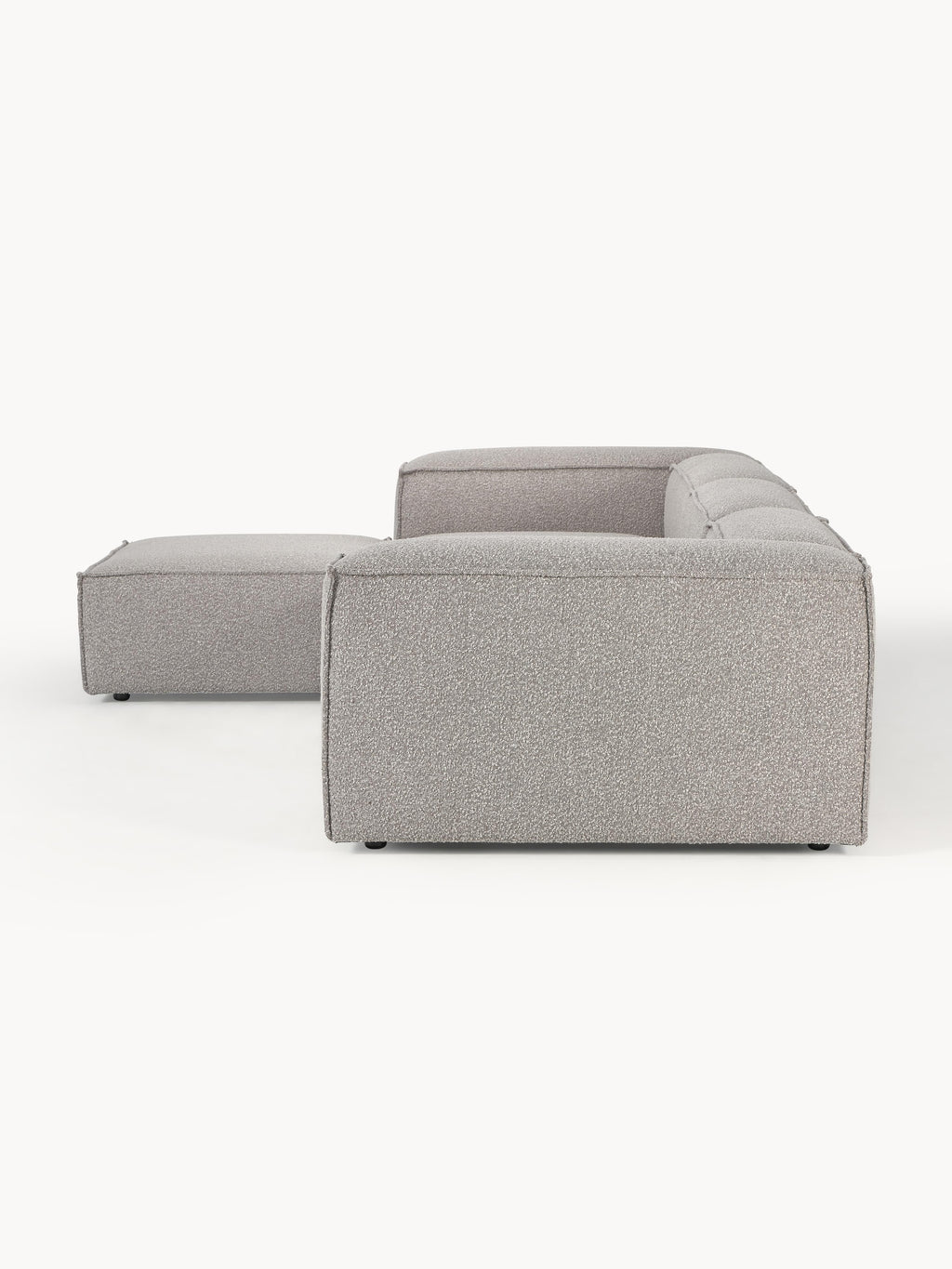Lennon Bouclé Modular Sofa (4-seater) with Ottoman (left/right)