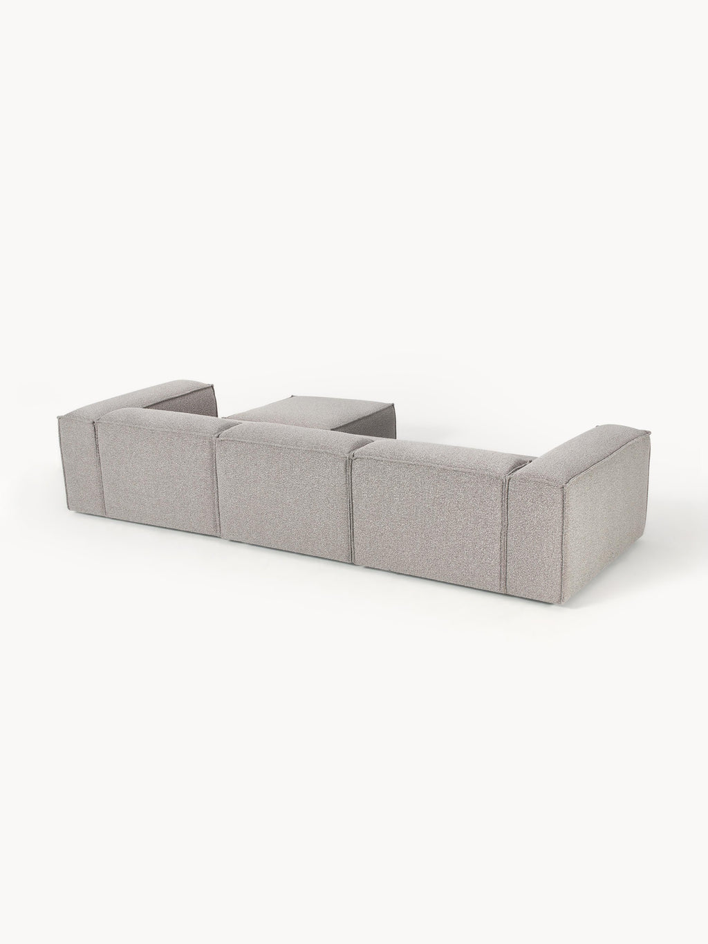 Lennon Bouclé Modular Sofa (4-seater) with Ottoman (left/right)