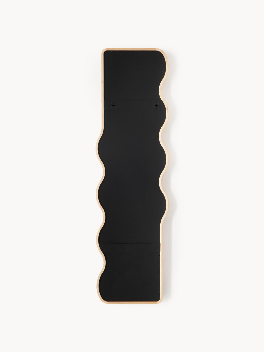 Stream Wavy Wooden Full-Length Wall Mirror