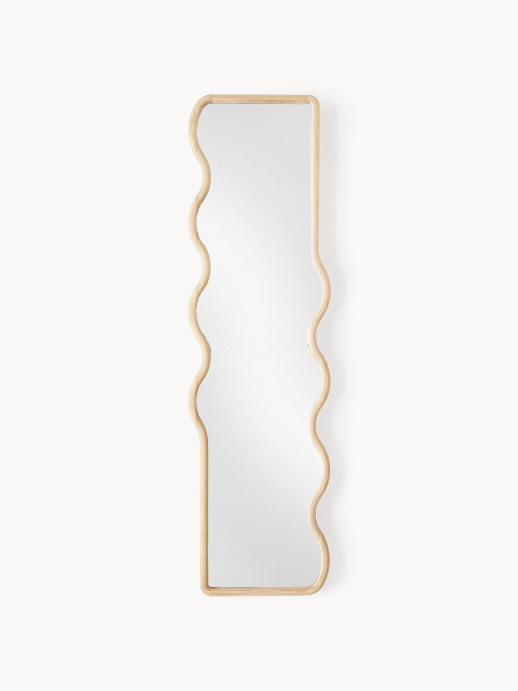 Gallery image 1 - Wavy Wooden Full-Length Wall Mirror Stream