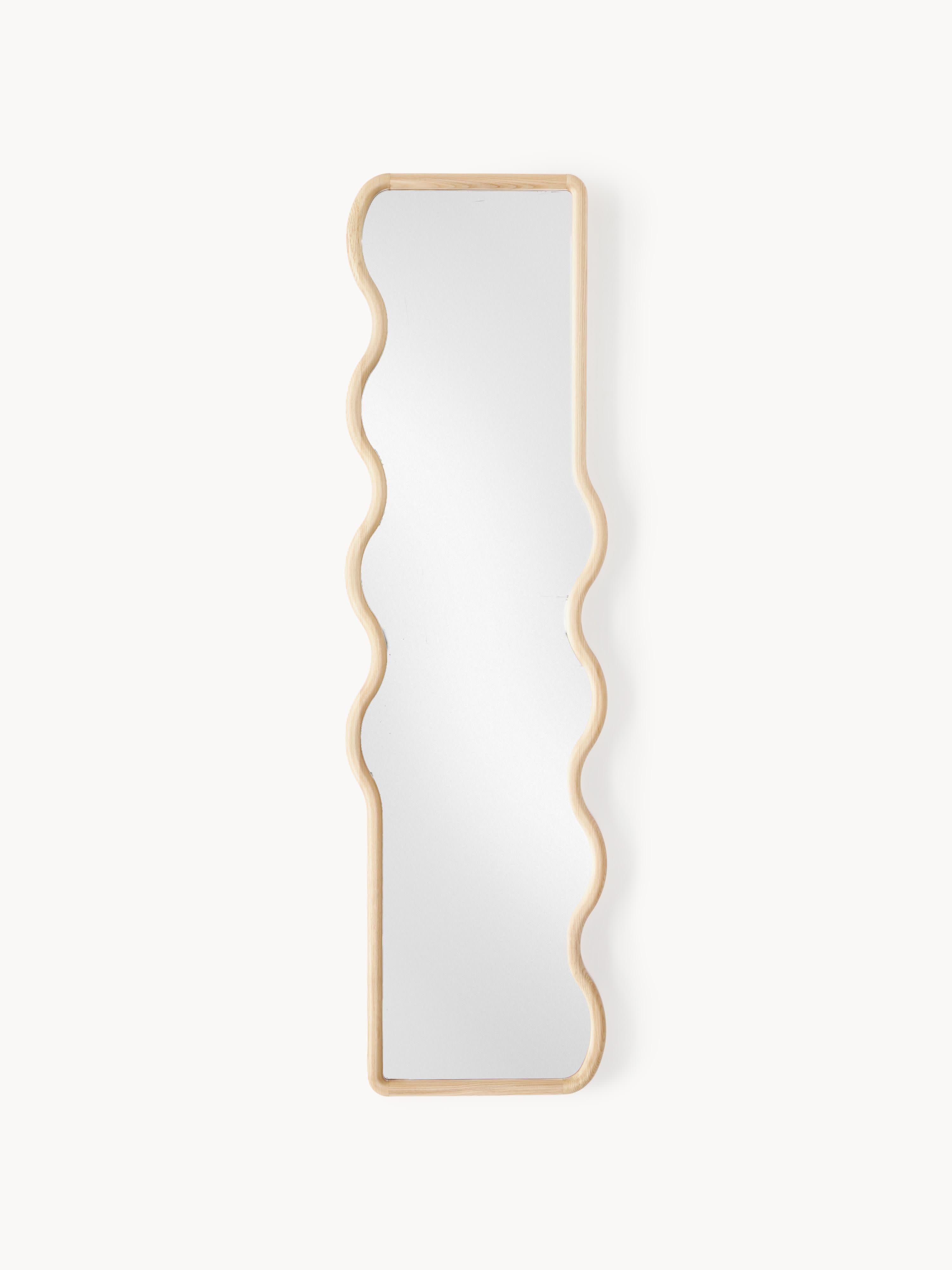 Gallery image 1 - Wavy Wooden Full-Length Wall Mirror Stream