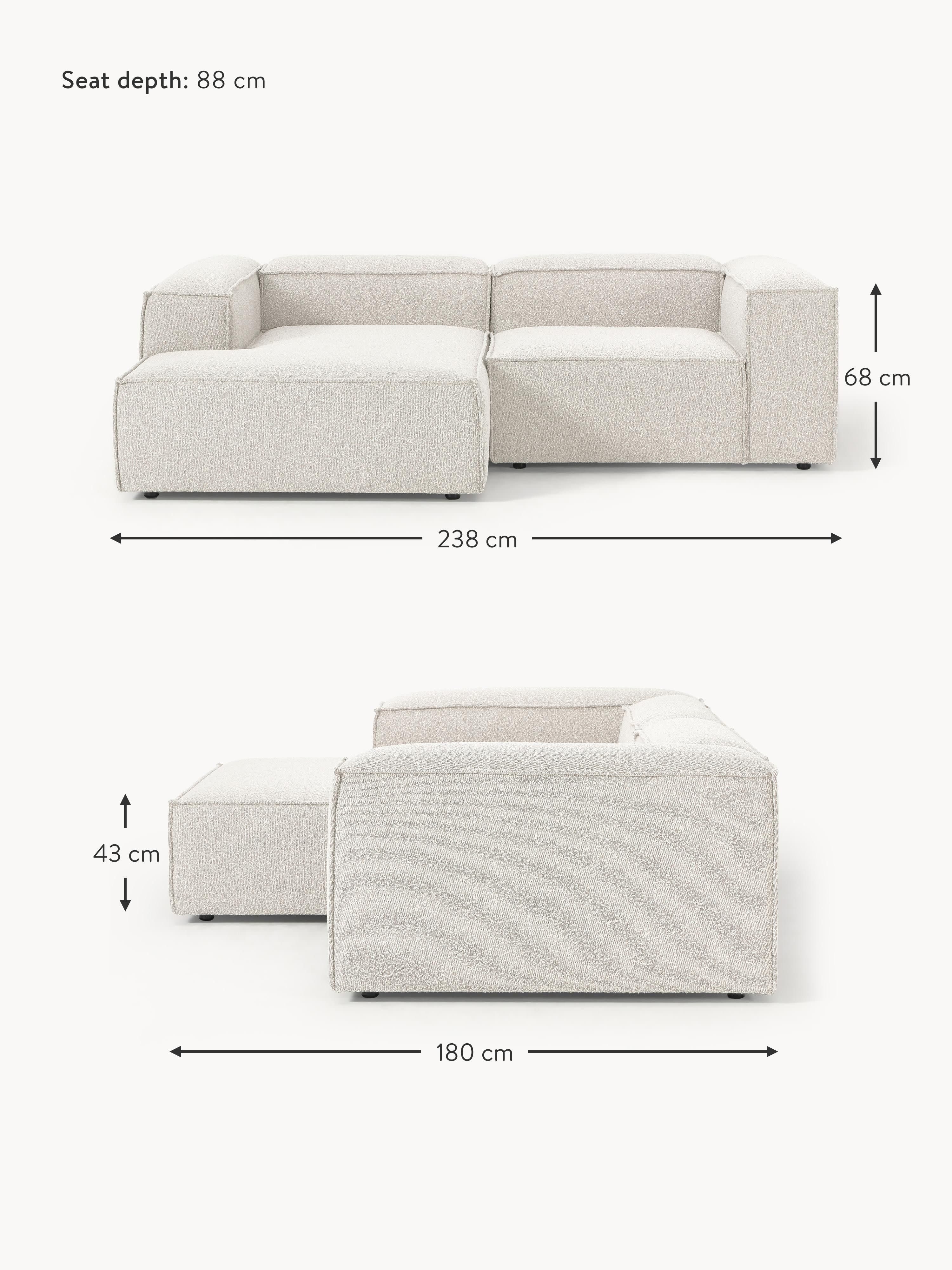 Lennon Bouclé Modular Corner Sofa (3-seater)