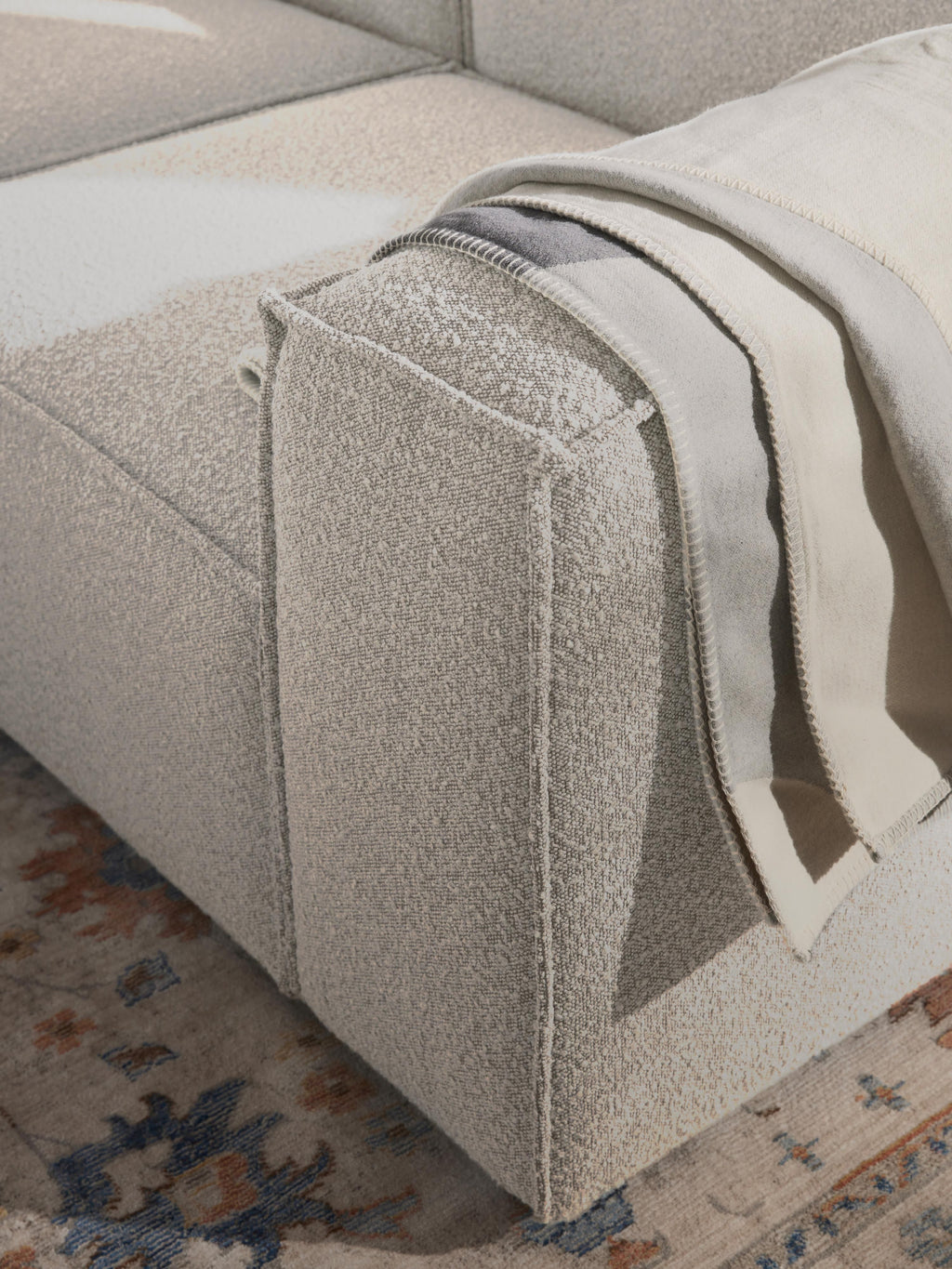 Lennon Bouclé Modular Corner Sofa (3-seater)