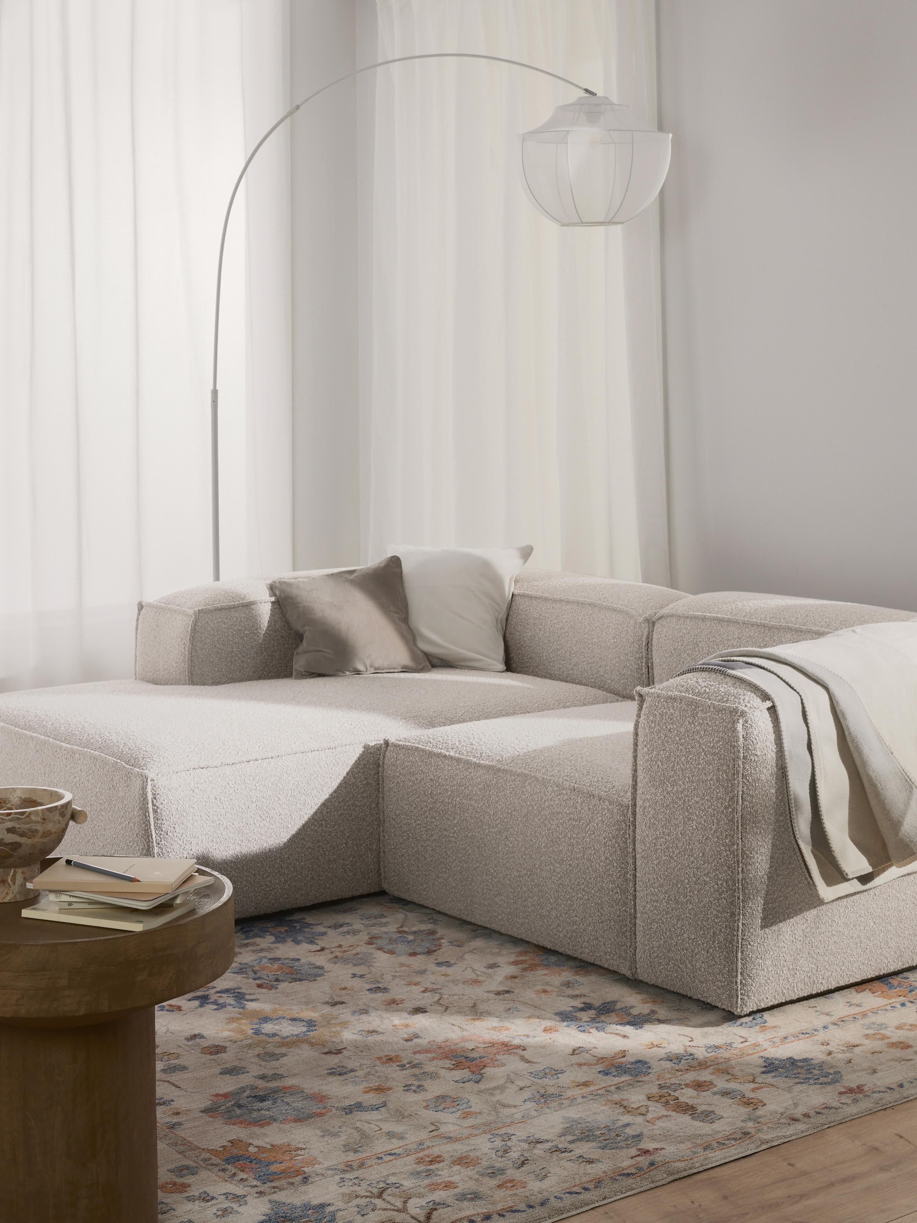 Lennon Bouclé Modular Corner Sofa (3-seater)