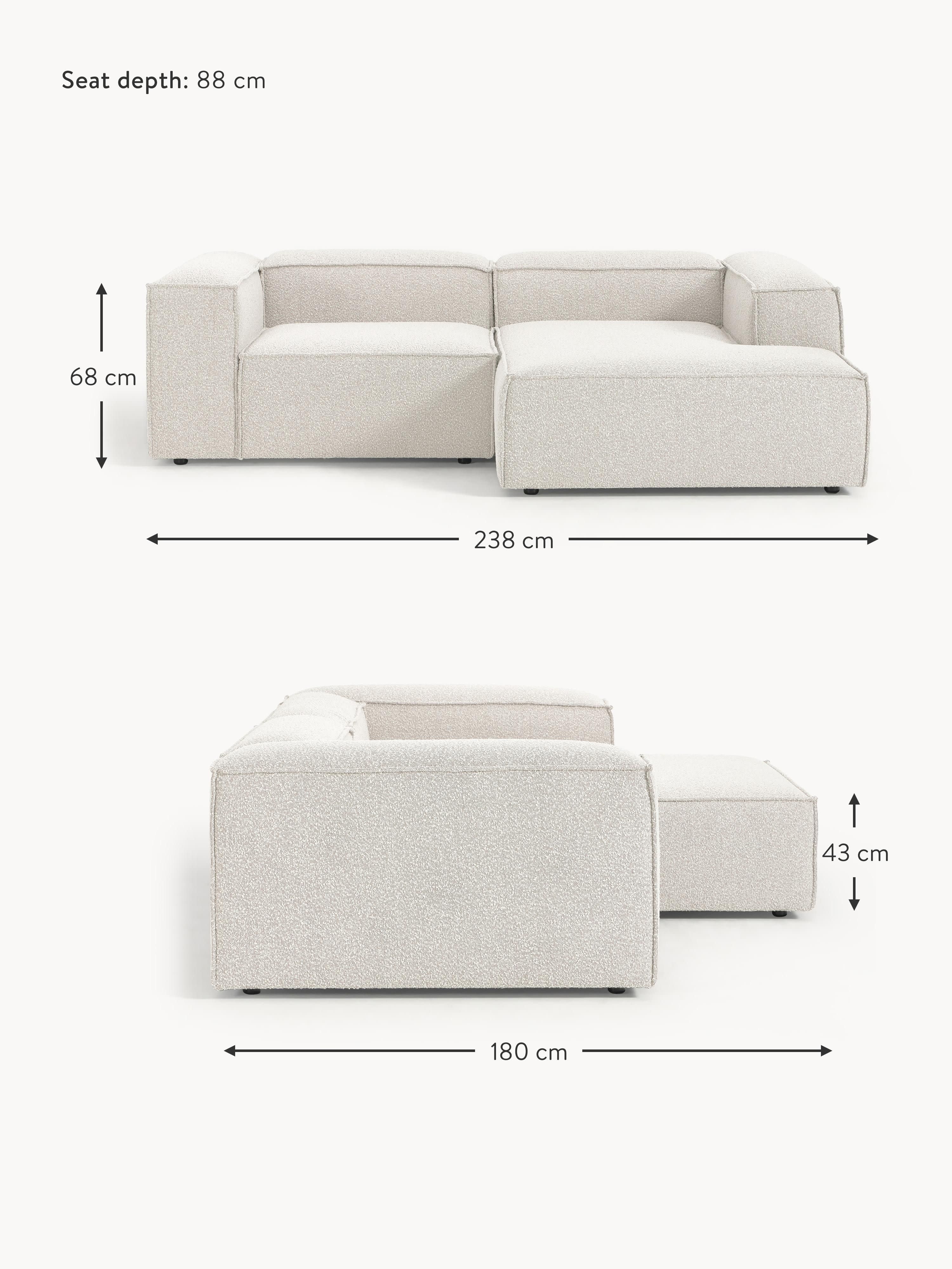 Lennon Bouclé Modular Corner Sofa (3-seater)