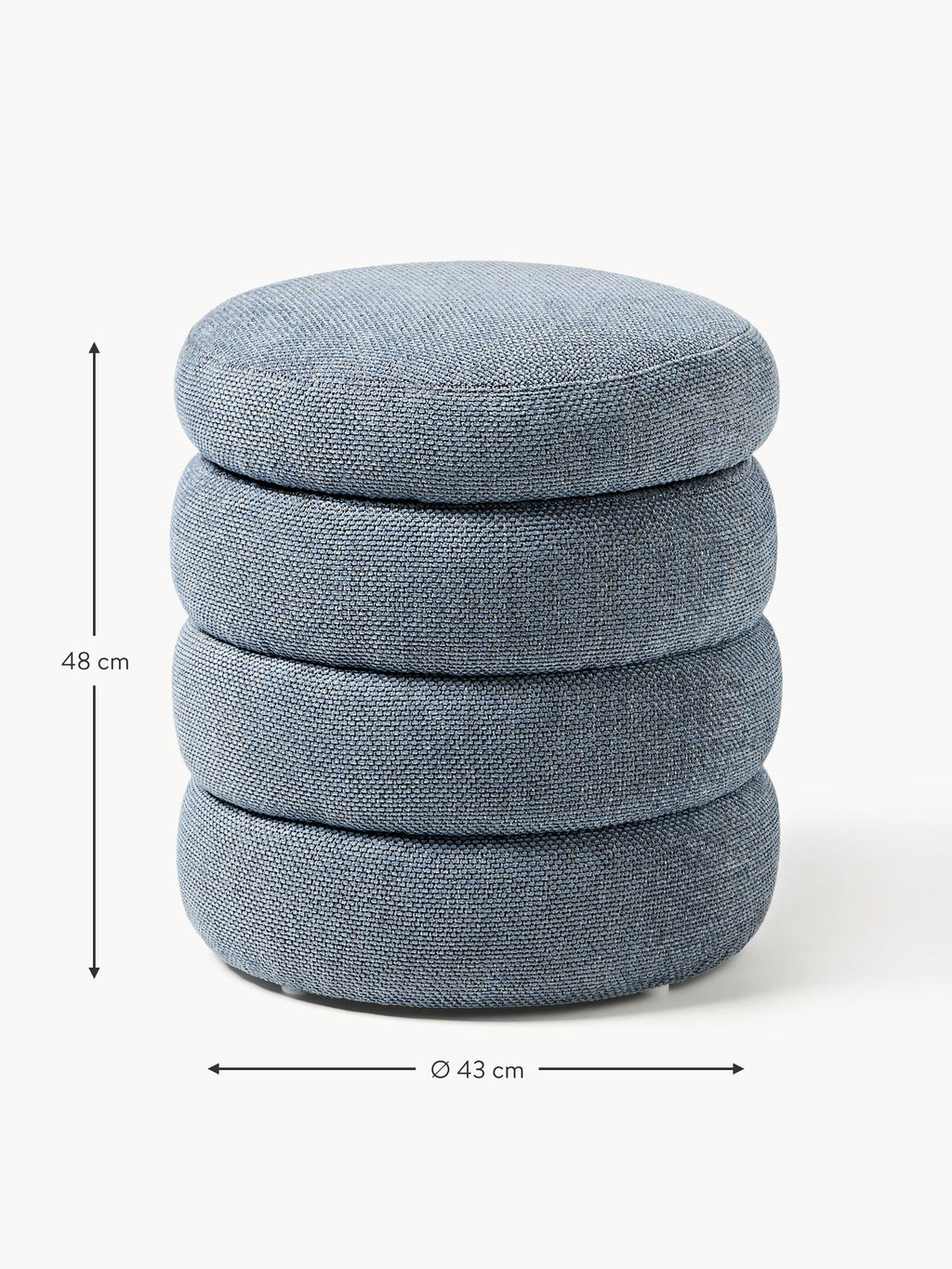 Alto Upholstered Stool with Storage Space