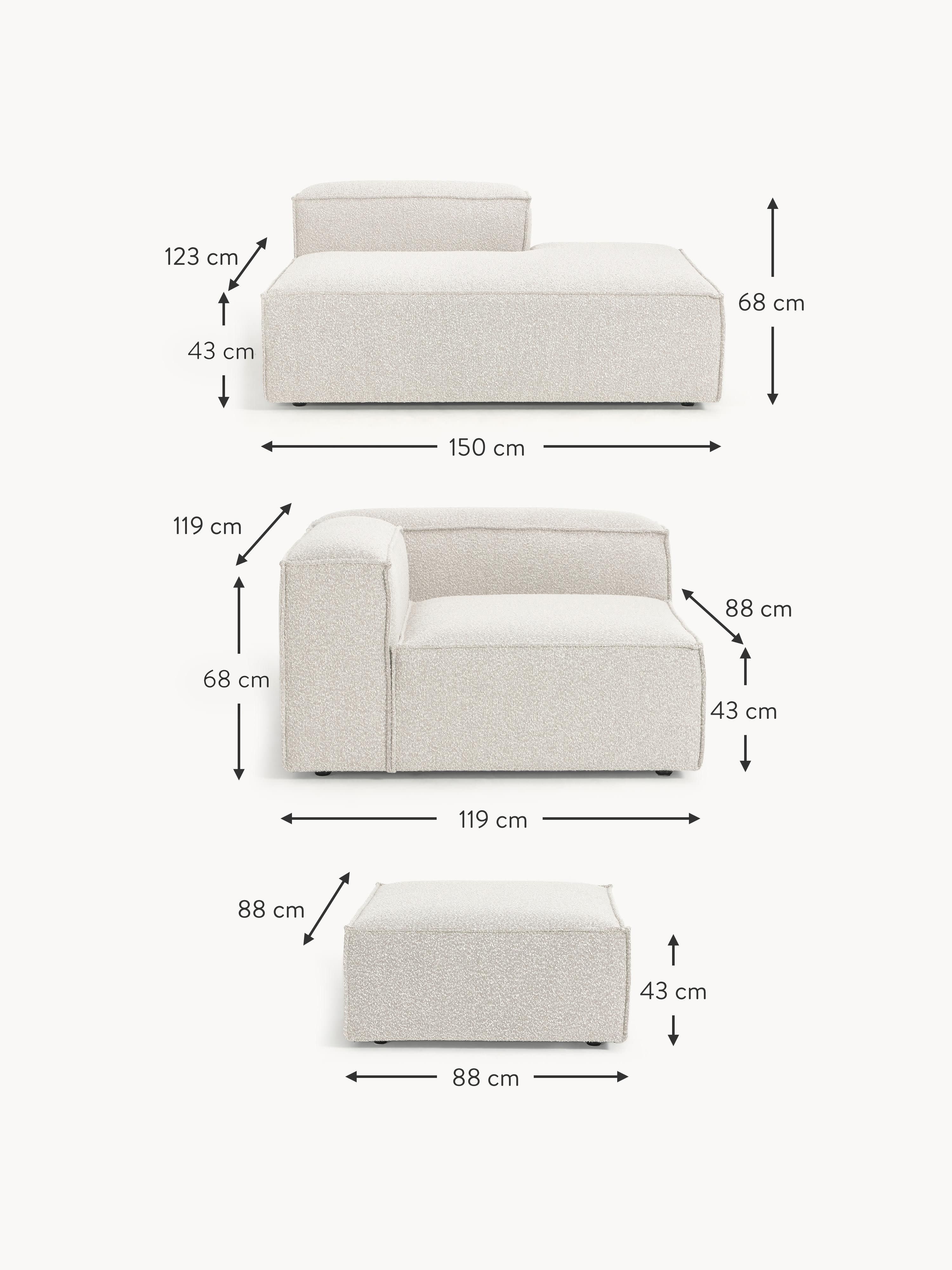 Lennon Bouclé Modular XL Ottoman