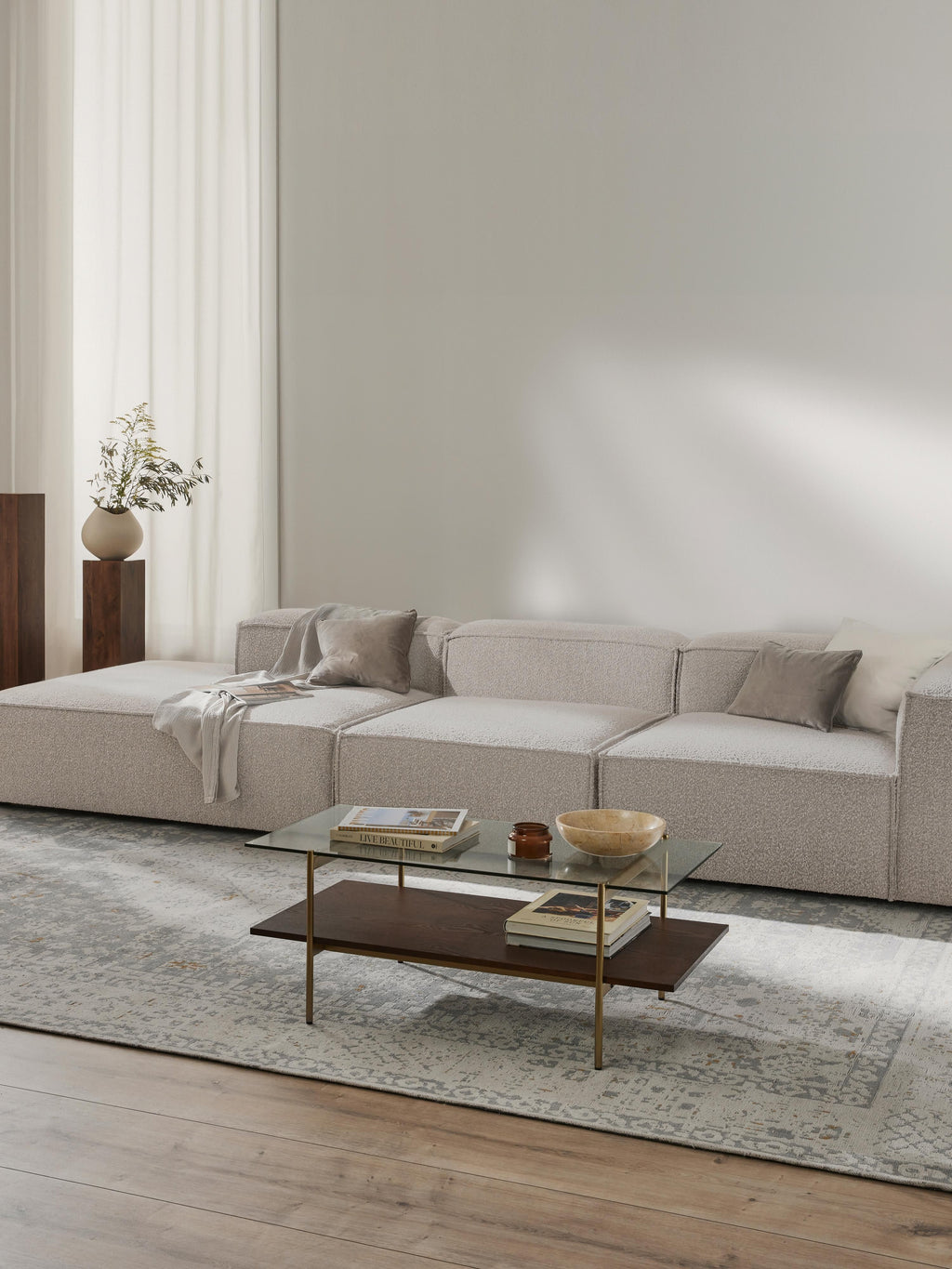 Lennon Bouclé Modular XL Ottoman