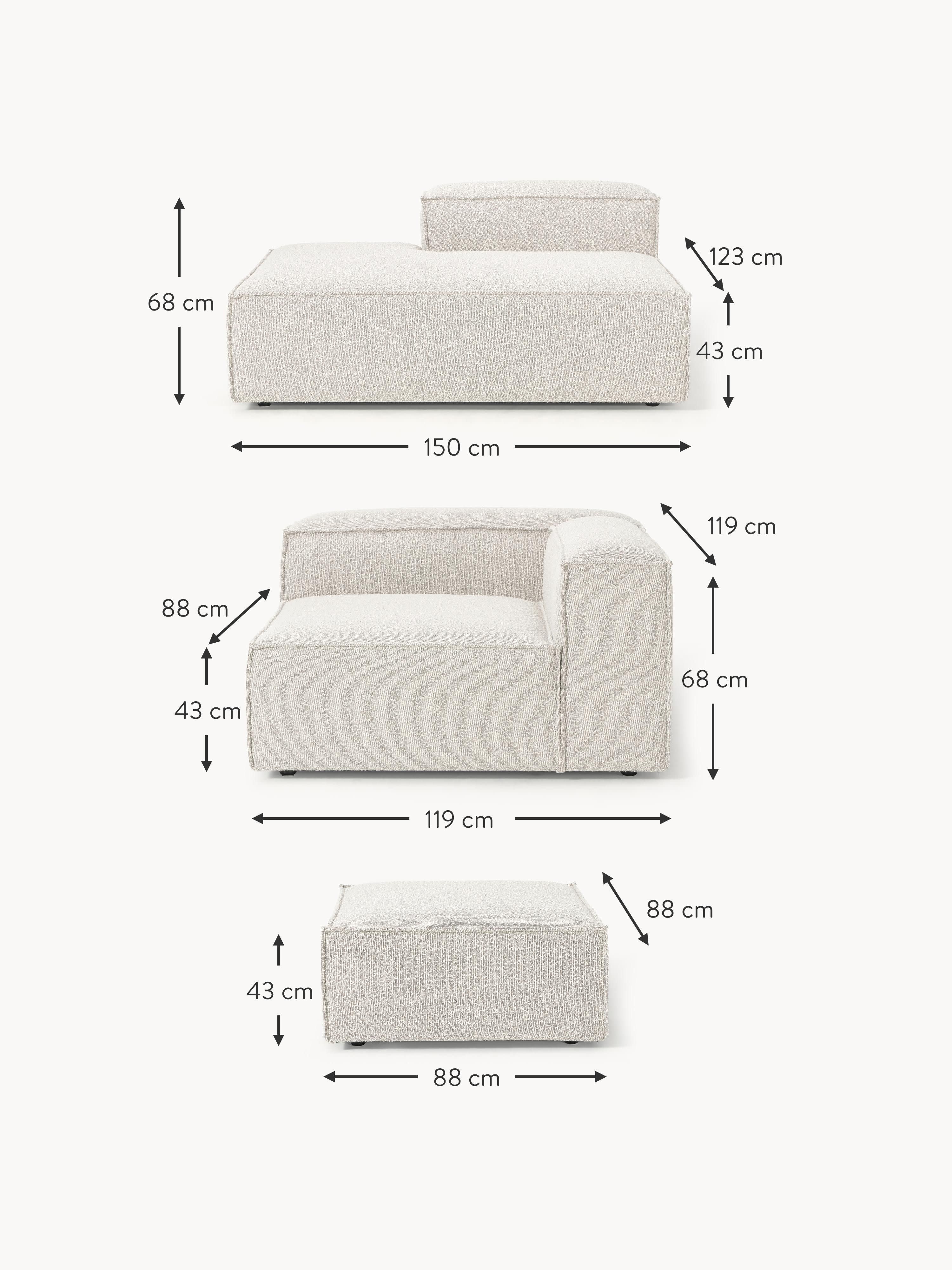 Lennon Bouclé Modular XL Ottoman