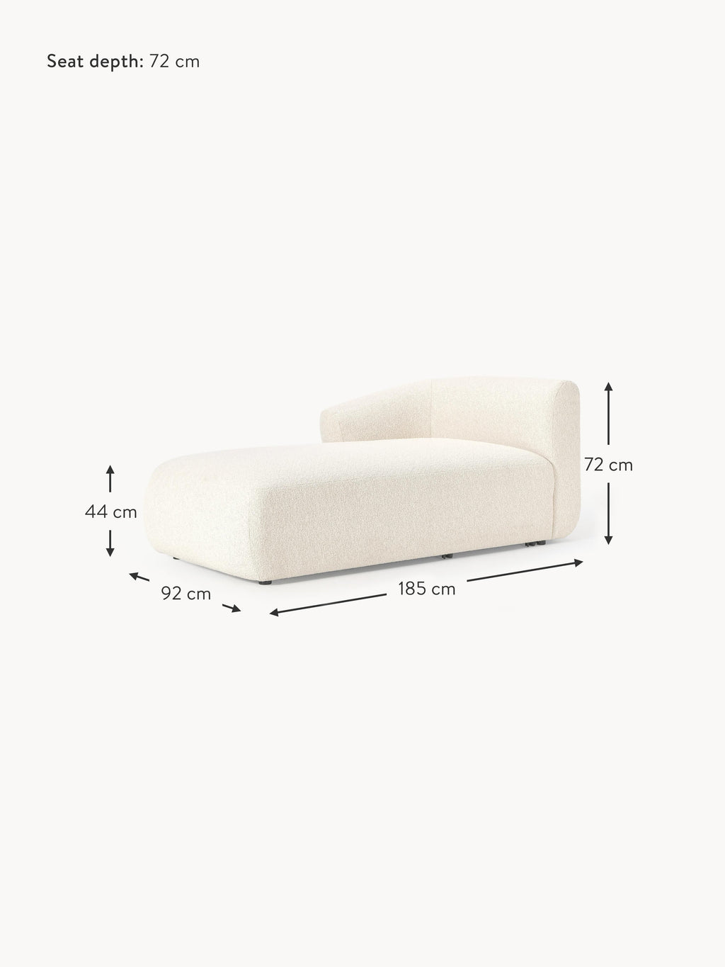 Sofia Bouclé Corner Chaise Module