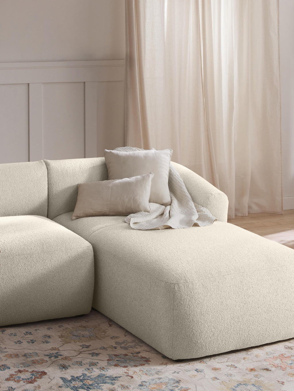Sofia Bouclé Corner Chaise Module