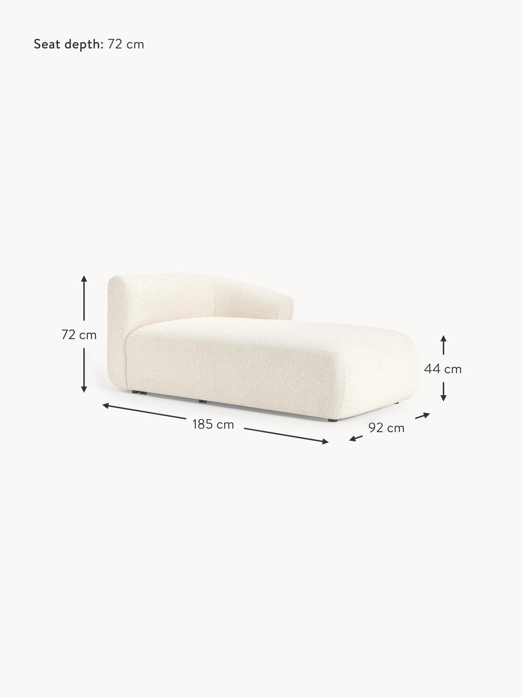 Sofia Bouclé Corner Chaise Module