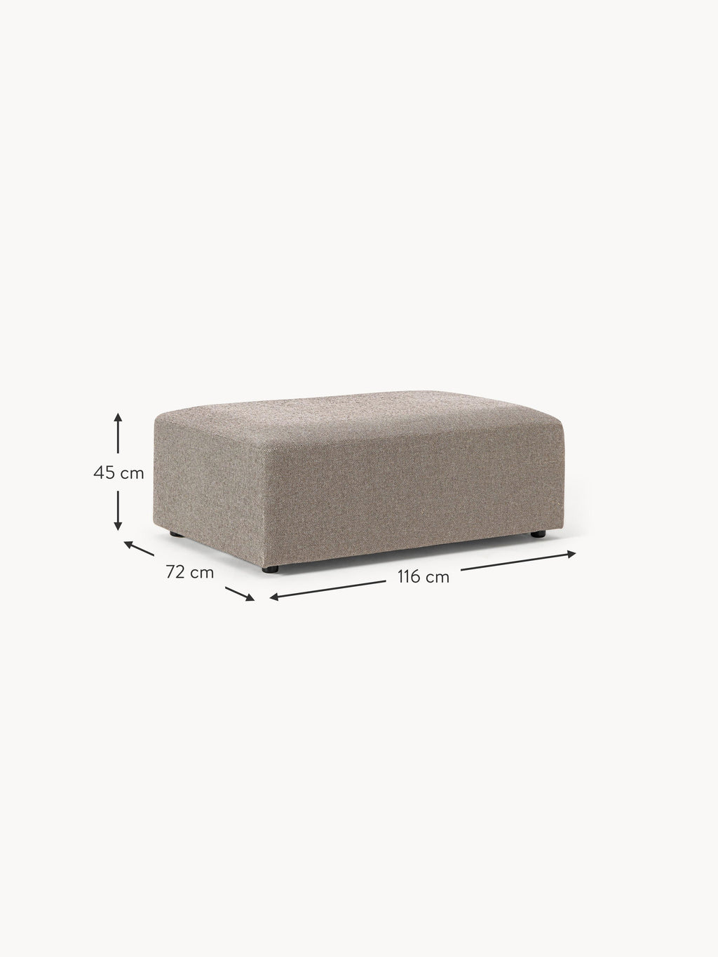 Melva XL Ottoman, W 116 x D 72 cm