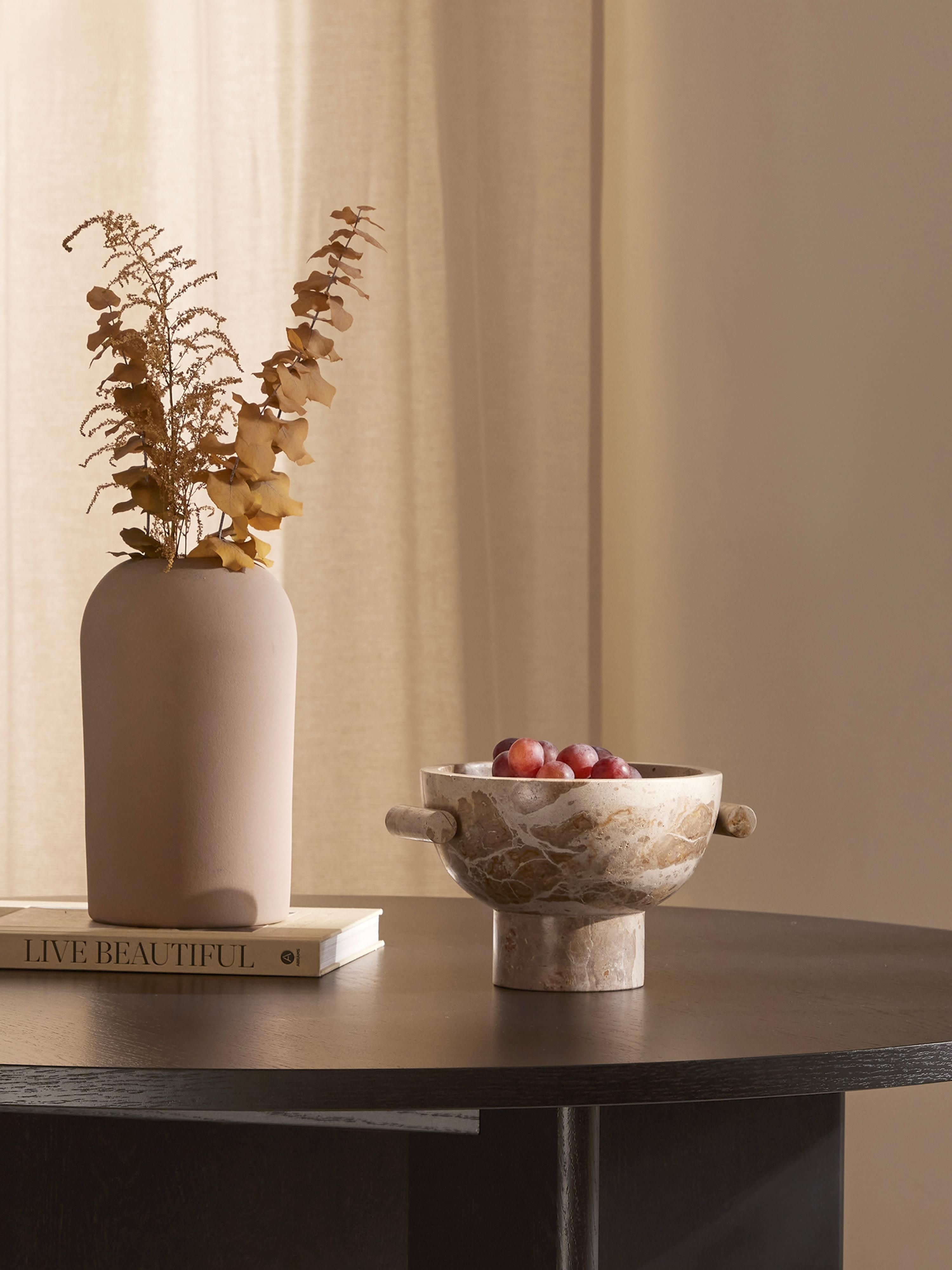Fossil Marble Decorative Bowl, H 15 cm