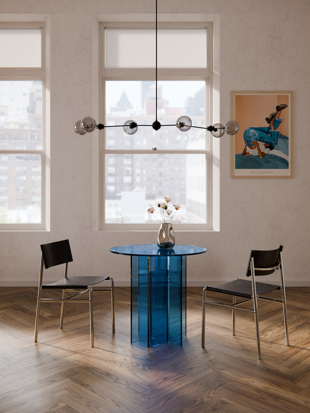 Anouk Round Glass Dining Table, in various sizes
