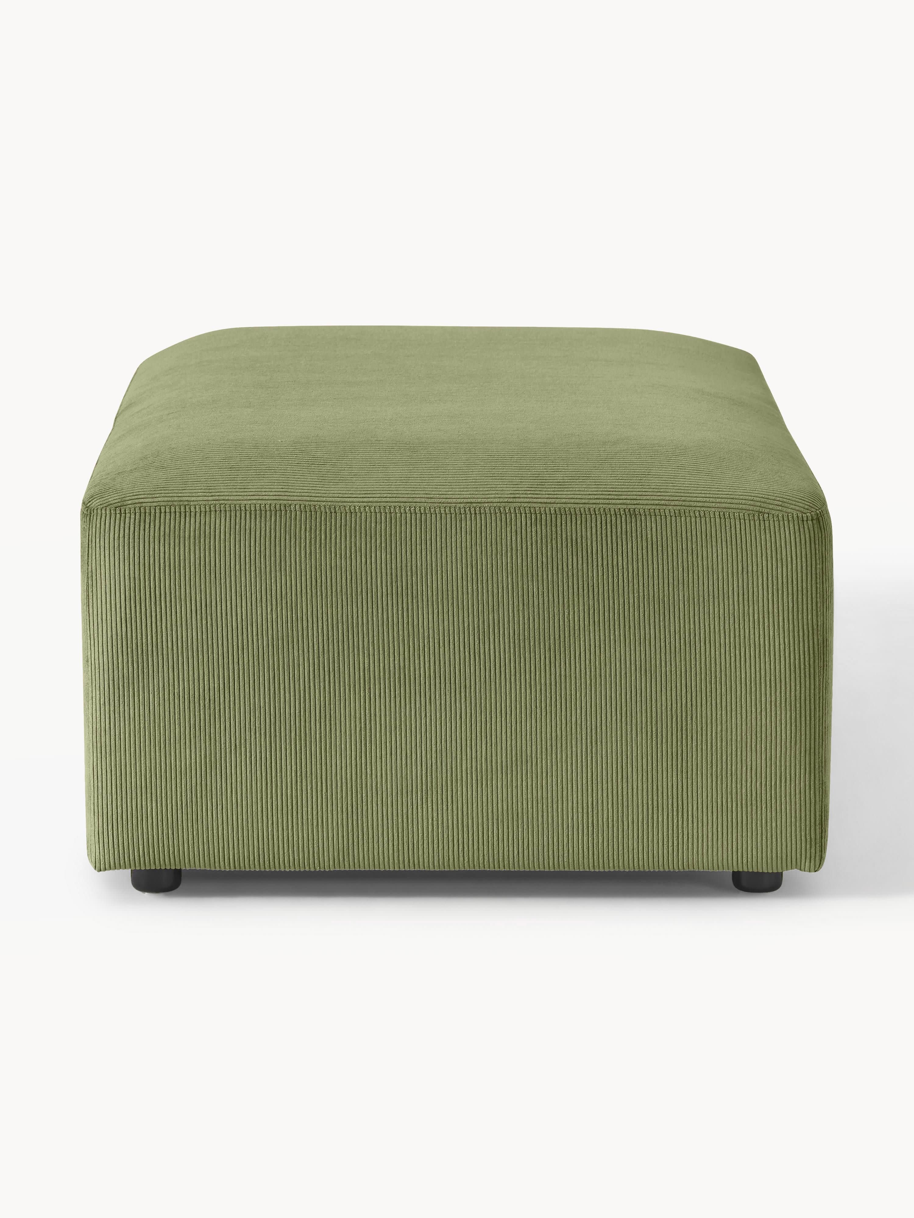 Melva Corduroy XL Ottoman, W 116 x D 72 cm