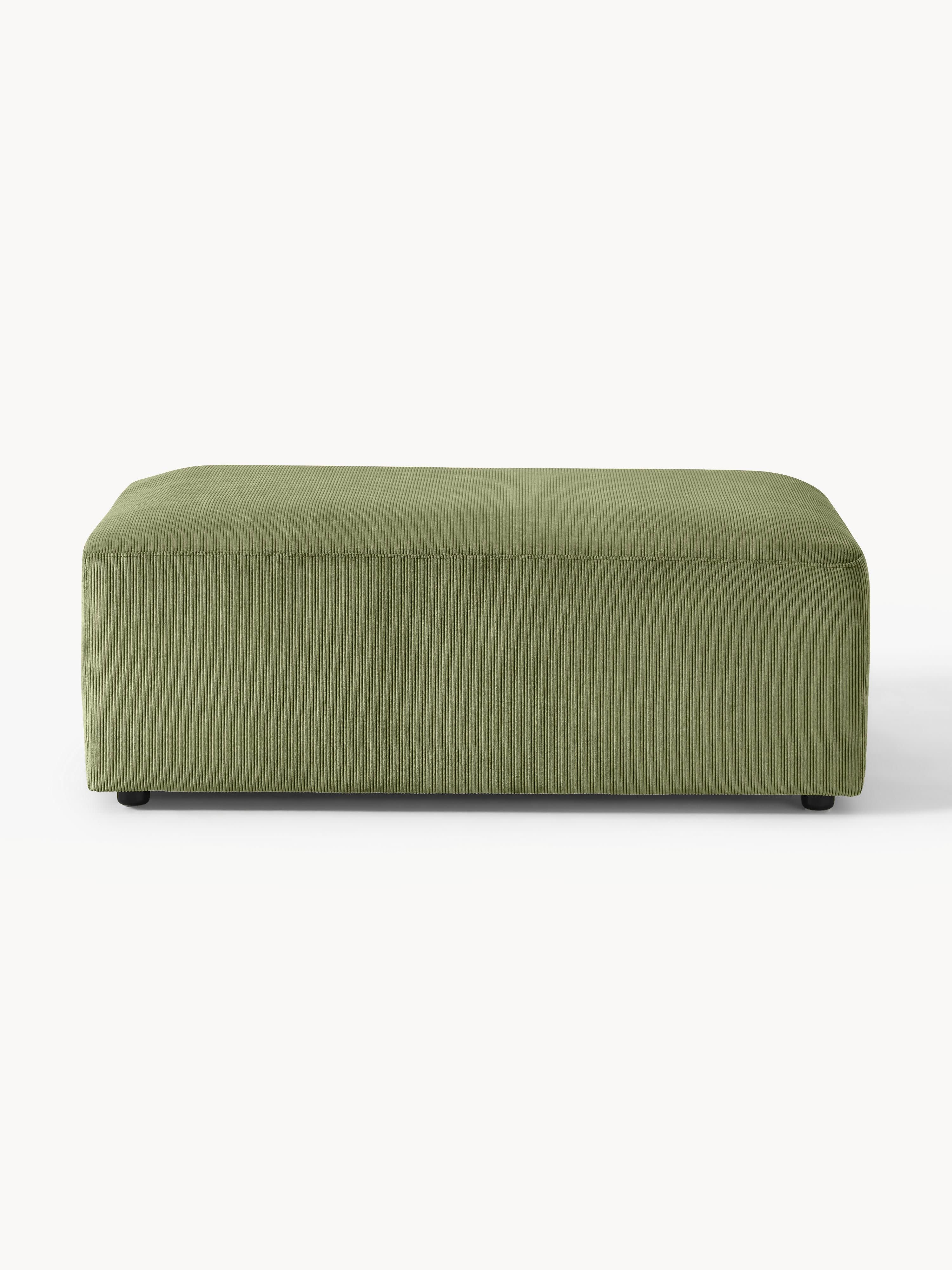 Melva Corduroy XL Ottoman, W 116 x D 72 cm
