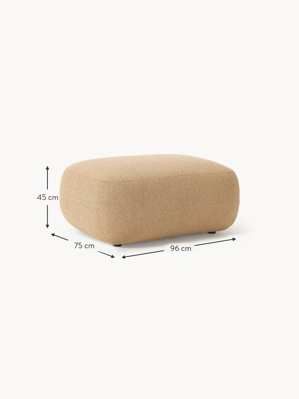 Sofia Bouclé Ottoman