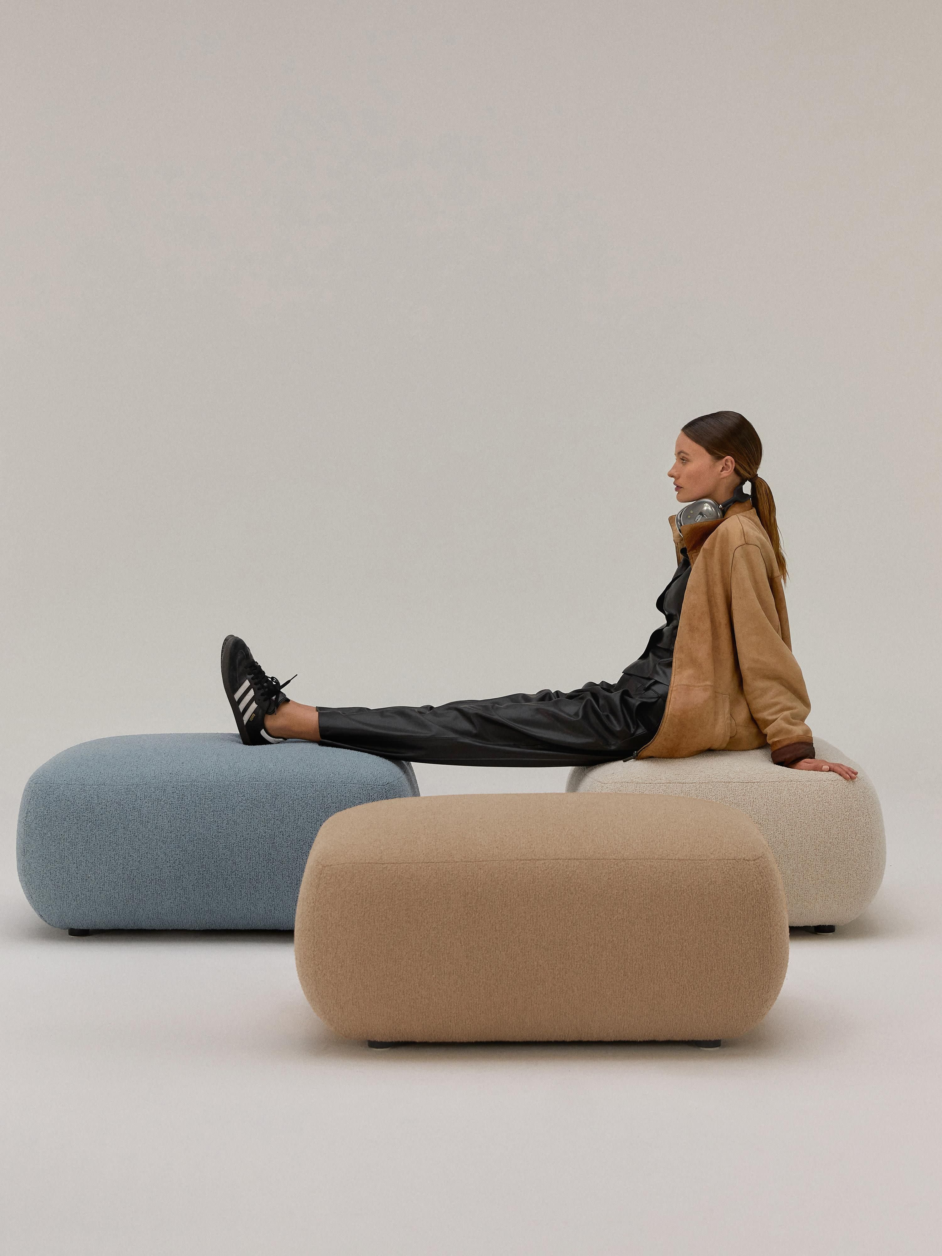 Sofia Bouclé Ottoman