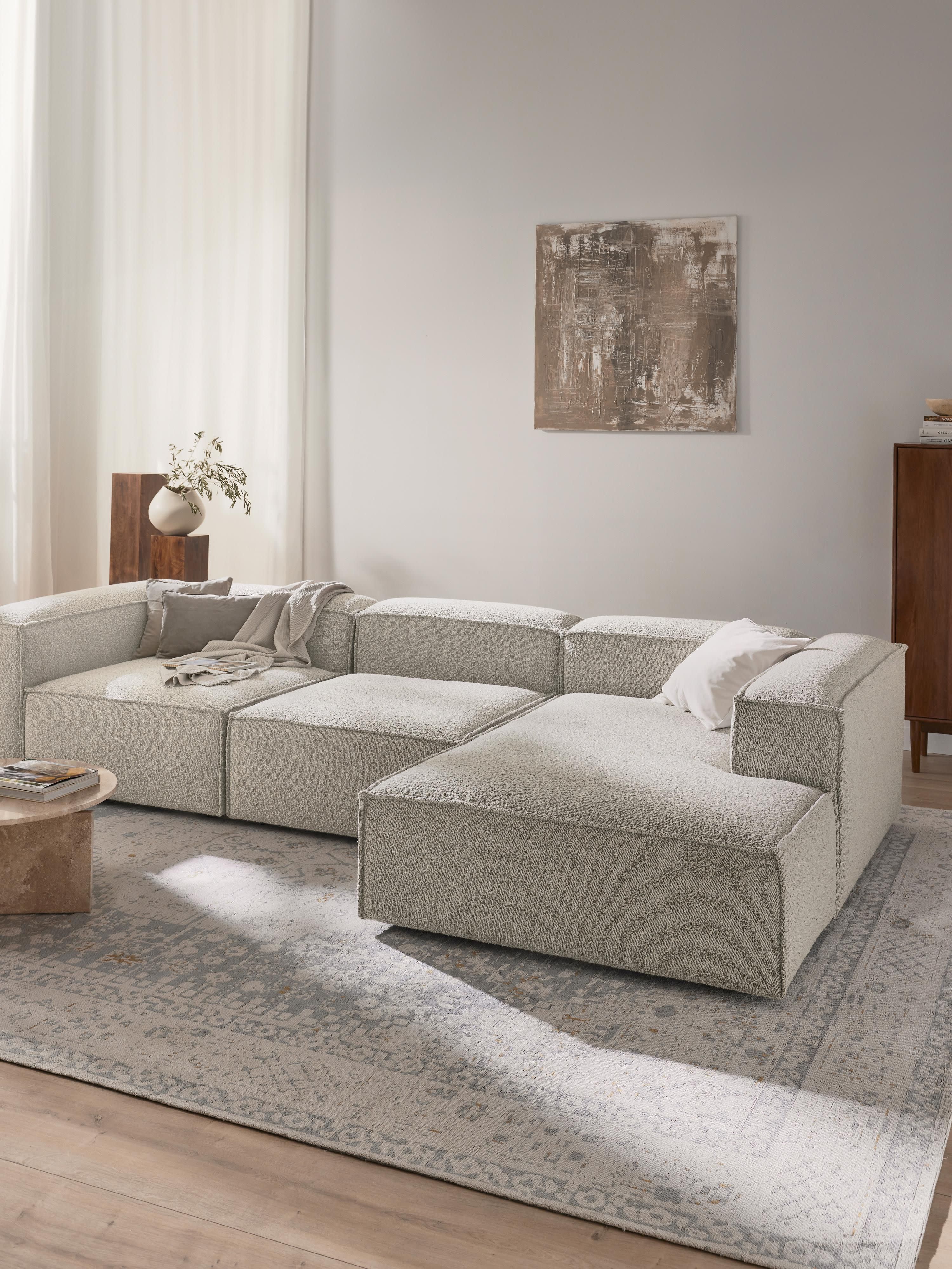 Lennon Bouclé Modular Corner Sofa (4-seater)
