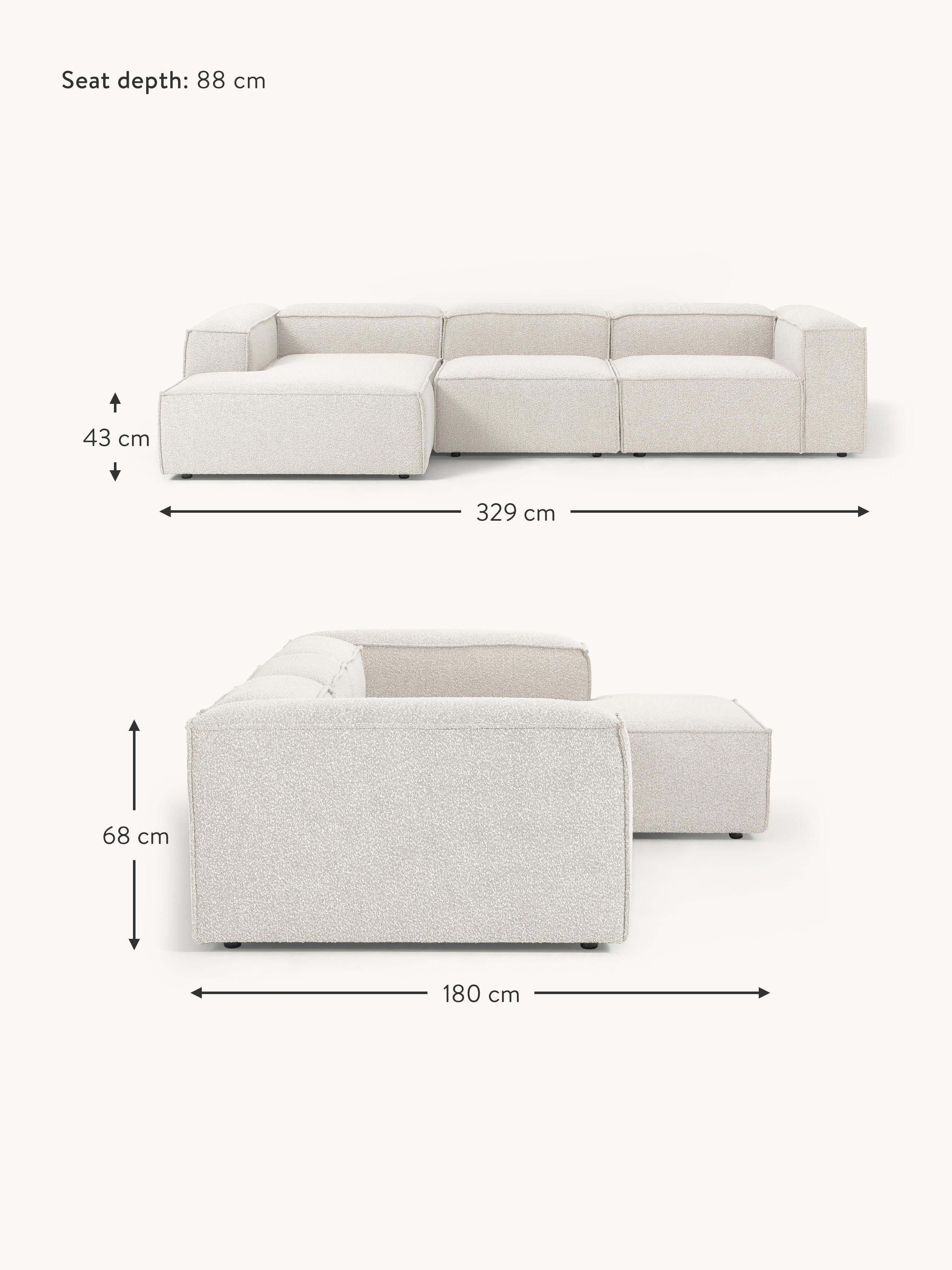 Lennon Bouclé Modular Corner Sofa (4-seater)