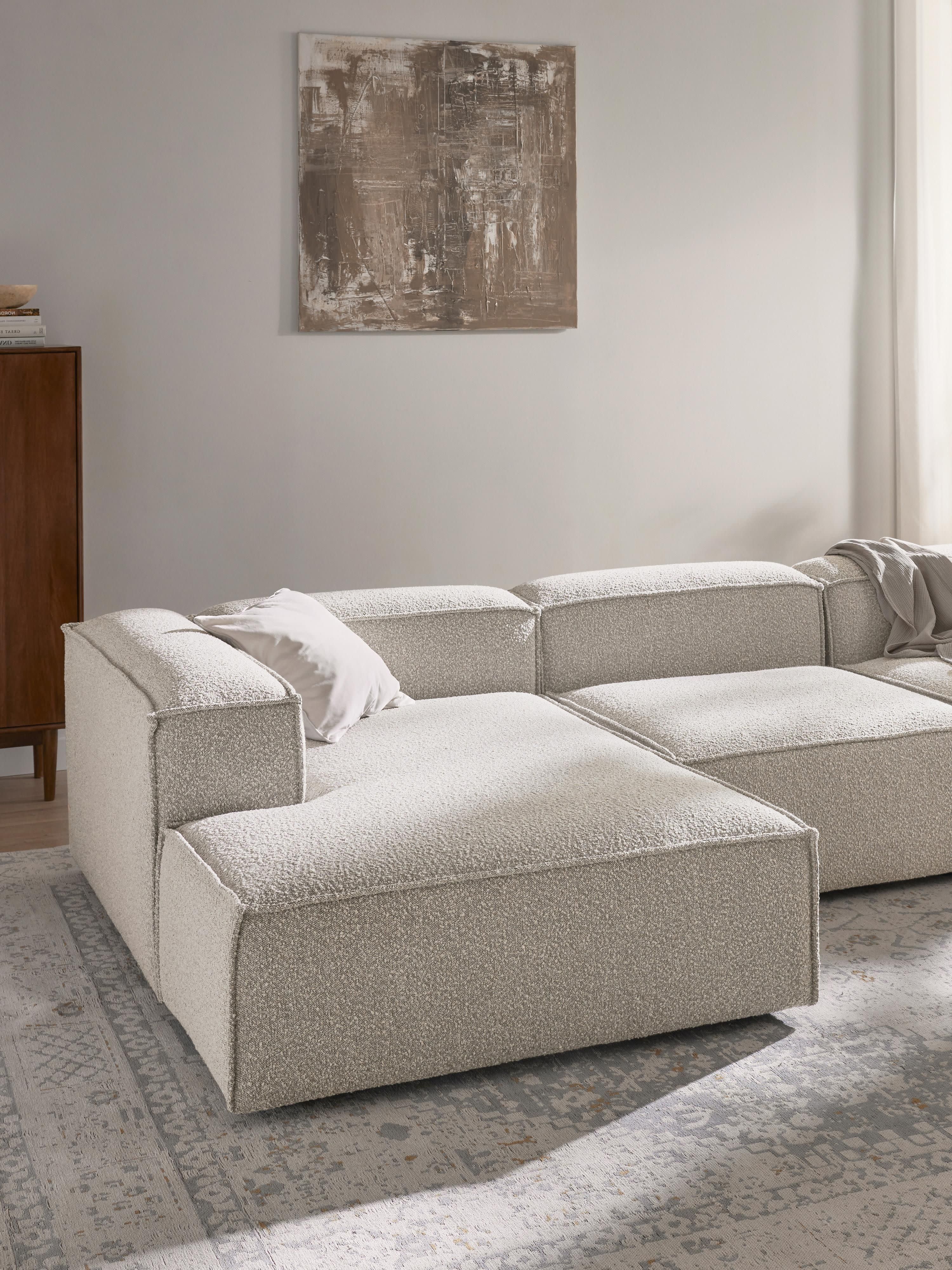 Lennon Bouclé Modular Corner Sofa (4-seater)