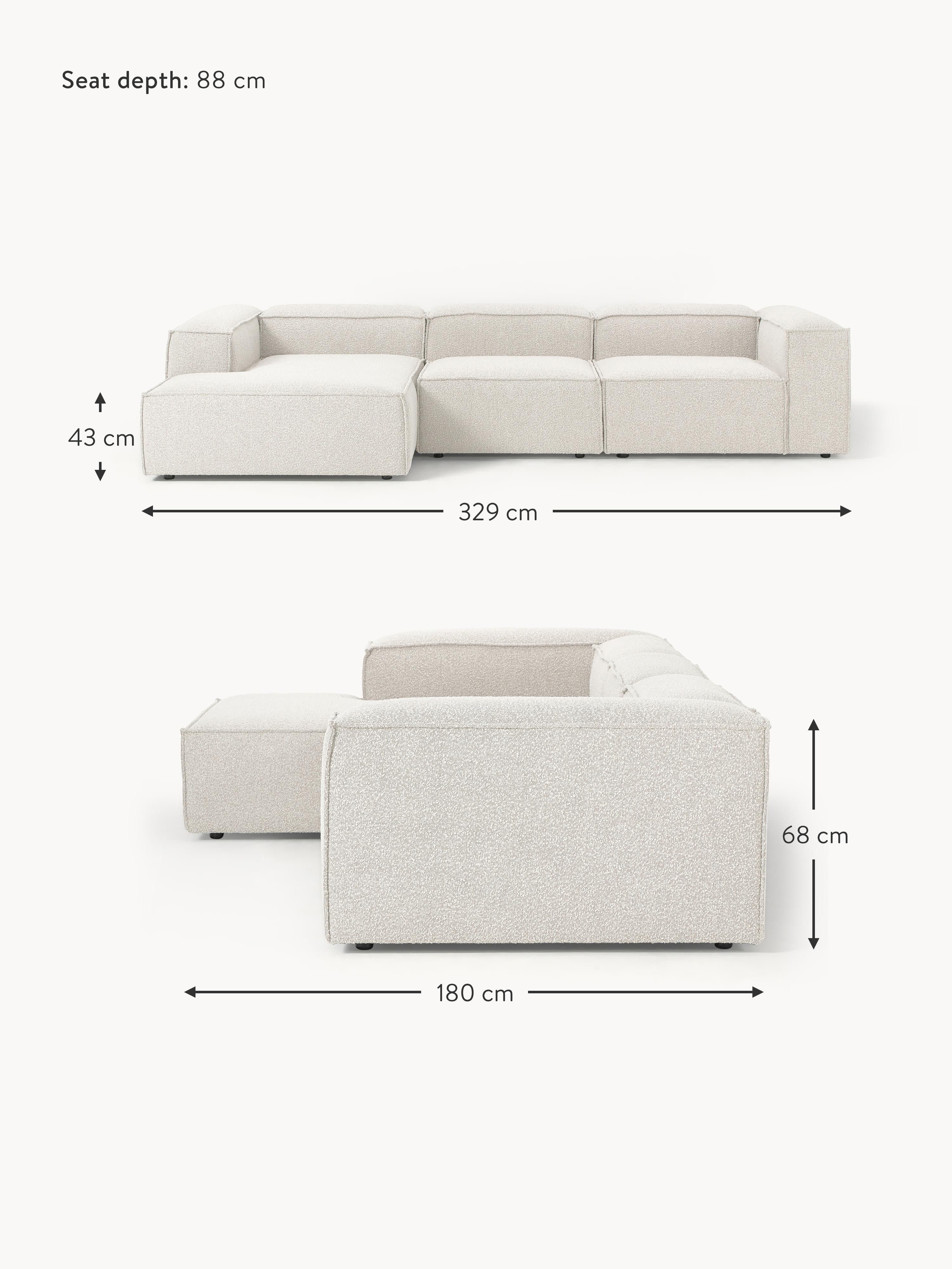 Lennon Bouclé Modular Corner Sofa (4-seater)