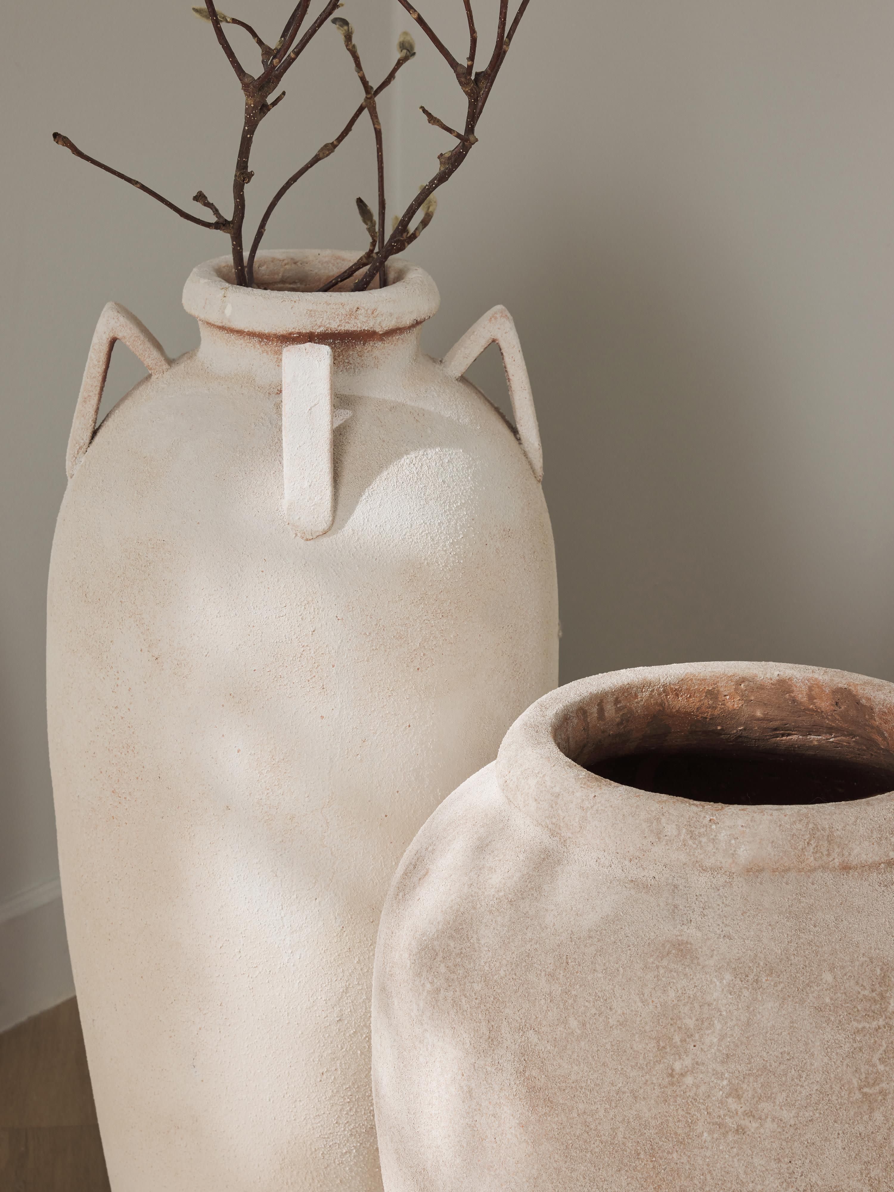 Liah Floor Vase with Sand Finish, H 70 cm